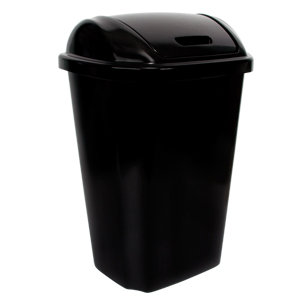 Hefty 13 5 Gallon Swing Top Plastic Trash Can & Reviews