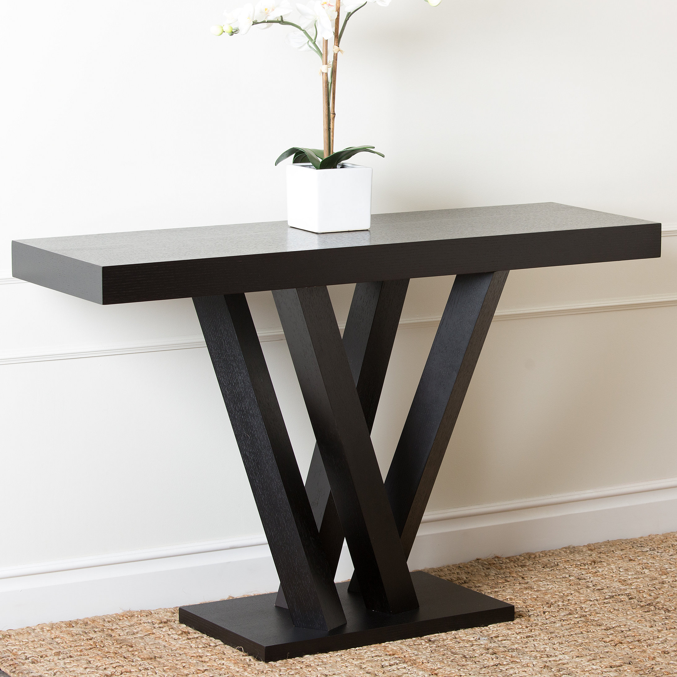 Abbyson Living Kinlin Espresso Wood Sofa Table & Reviews Wayfair