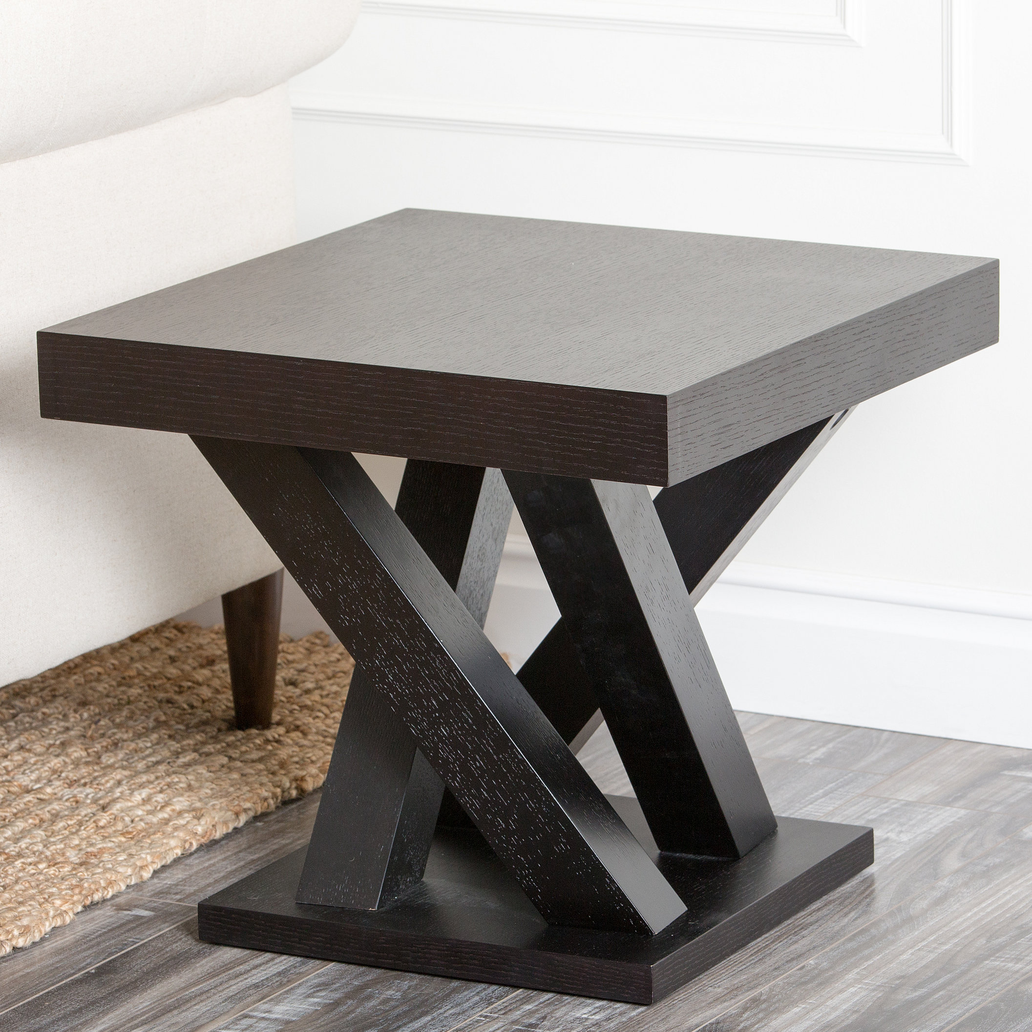 Abbyson Living Kinlin Espresso Wood End Table & Reviews Wayfair
