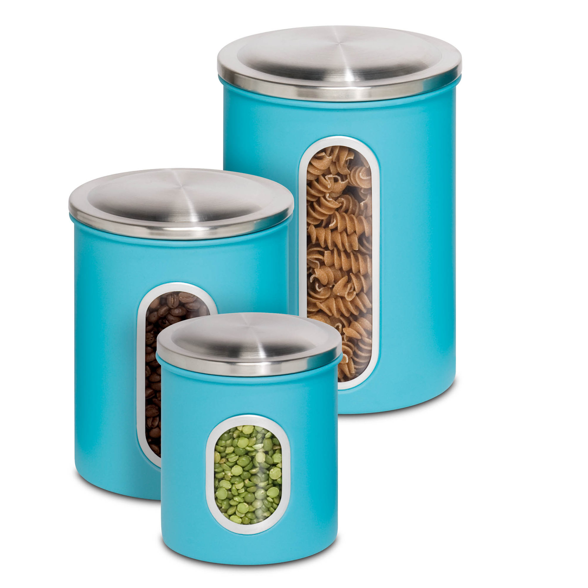 Honey Can Do 3 Piece Storage Canister Set & Reviews Wayfair