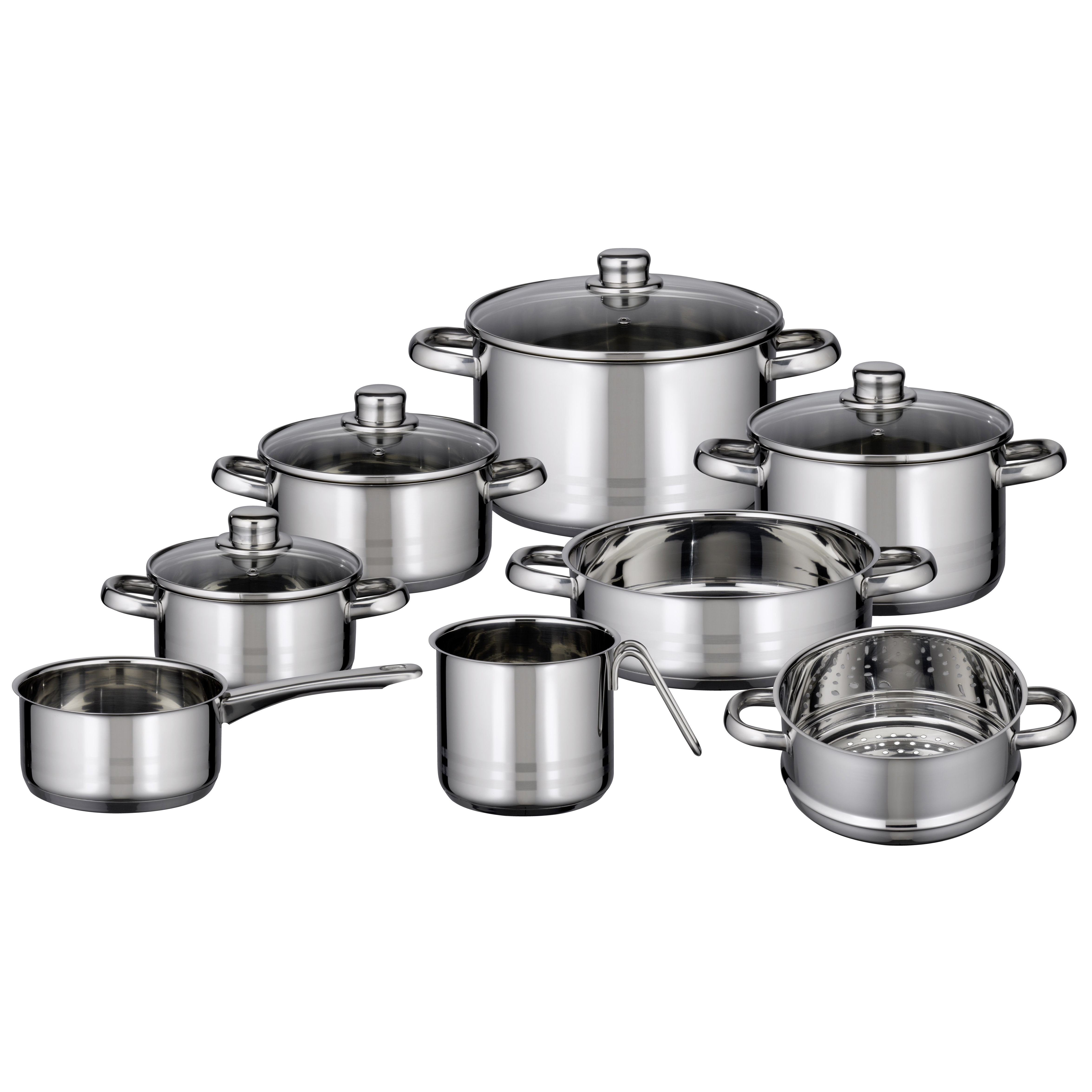 ELO Skyline 8Piece Stainless Steel Cookware Set & Reviews Wayfair UK