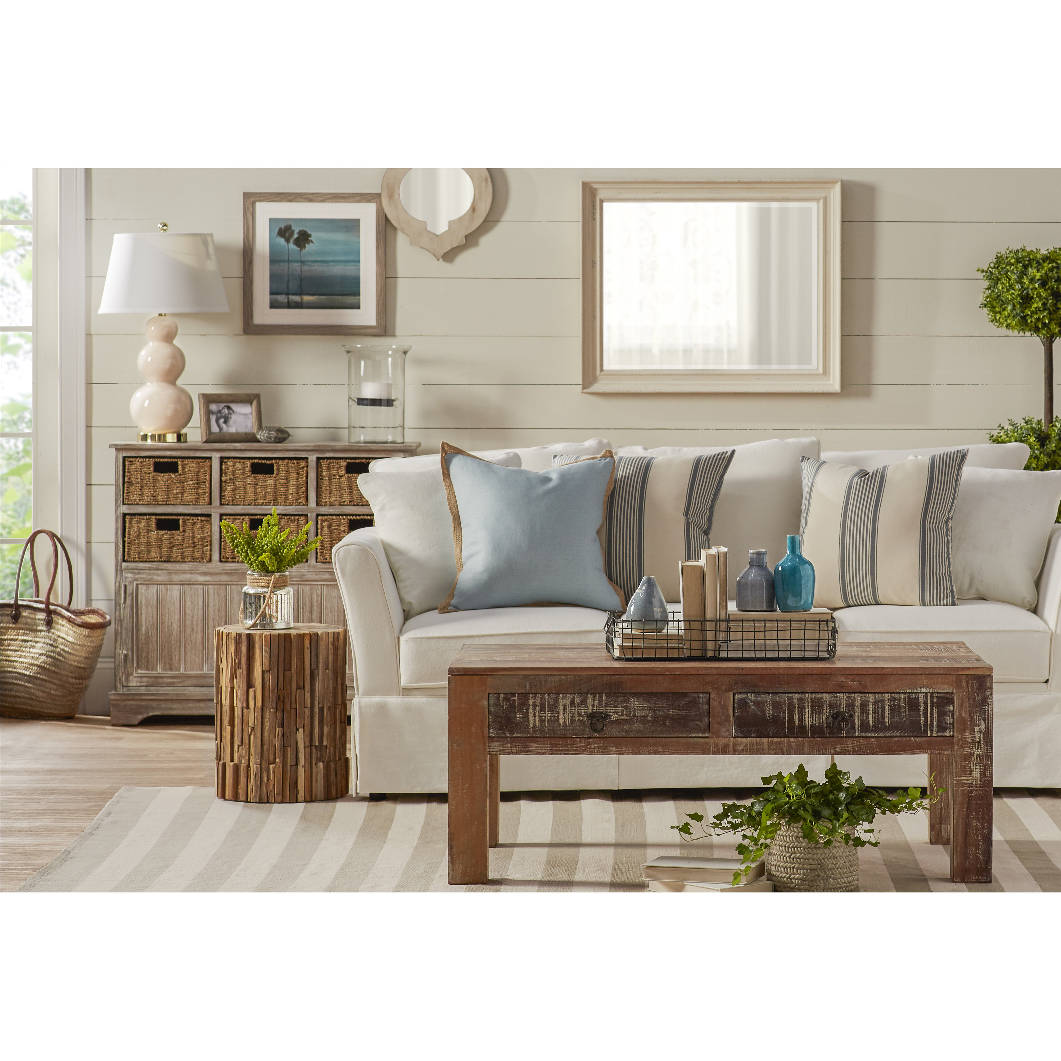 Dash and Albert Rugs Catamaran Hand Woven Platinum/Ivory Indoor/Outdoor