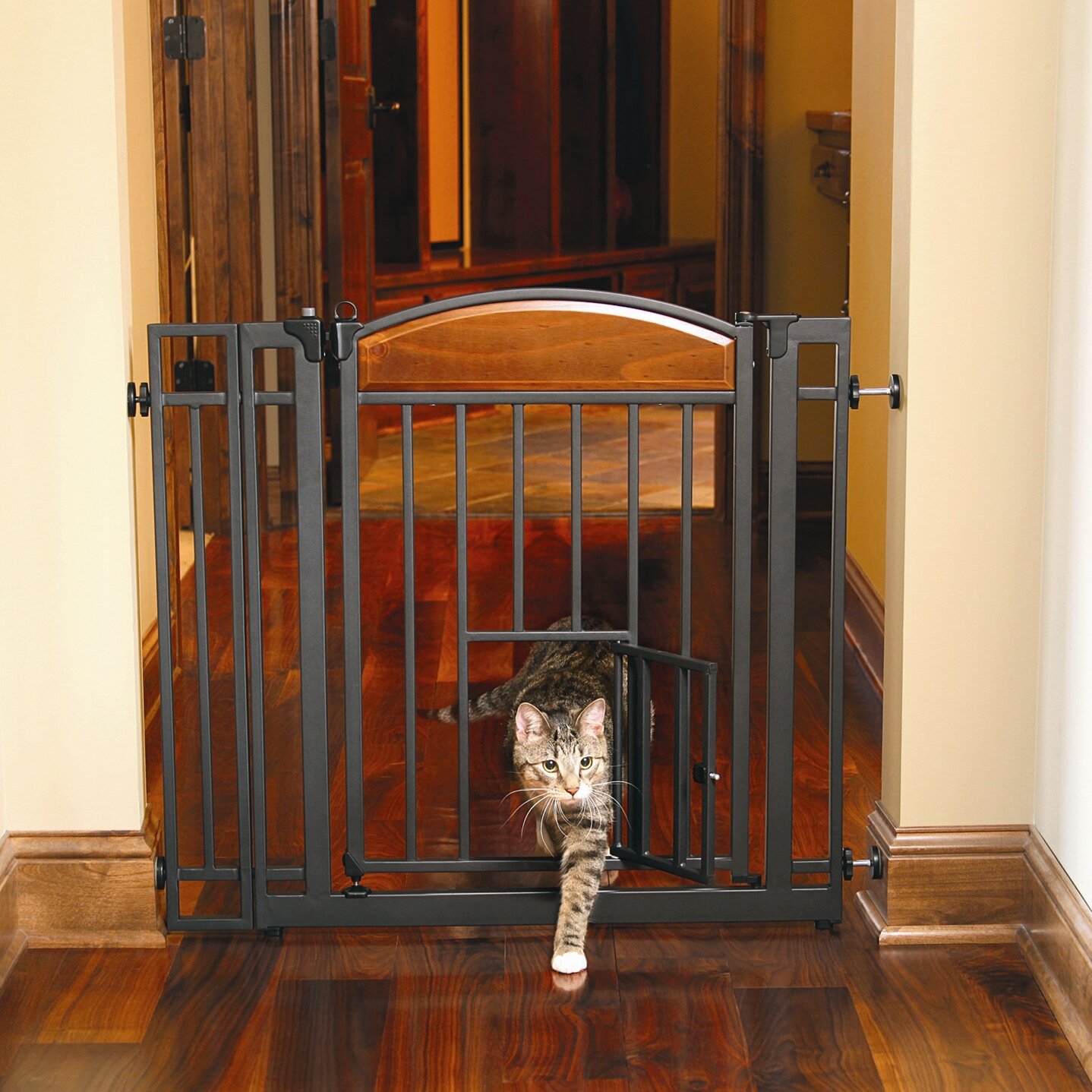 Carlson Pet Design Studio Walk Through Pet Gate with Small Pet Door