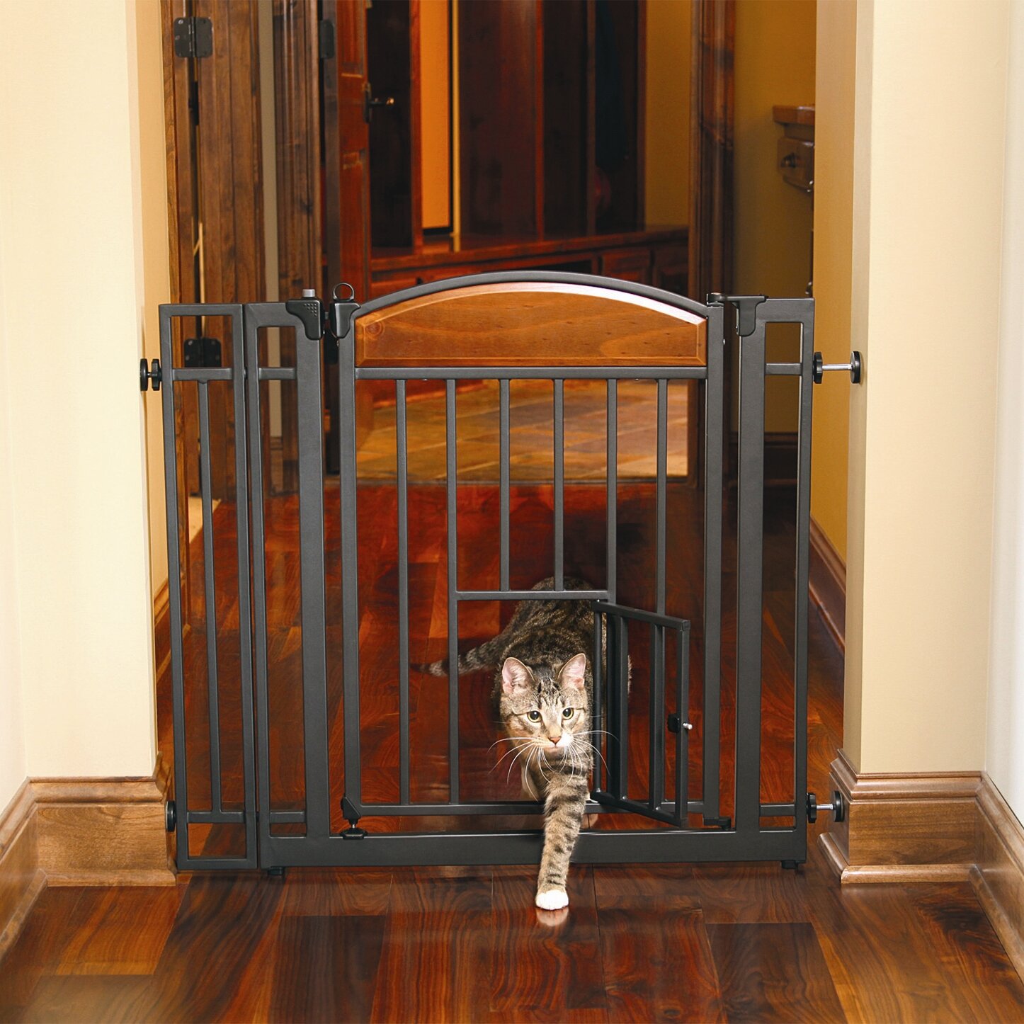 Carlson Pet Design Studio Walk Through Pet Gate with Small Pet Door ...