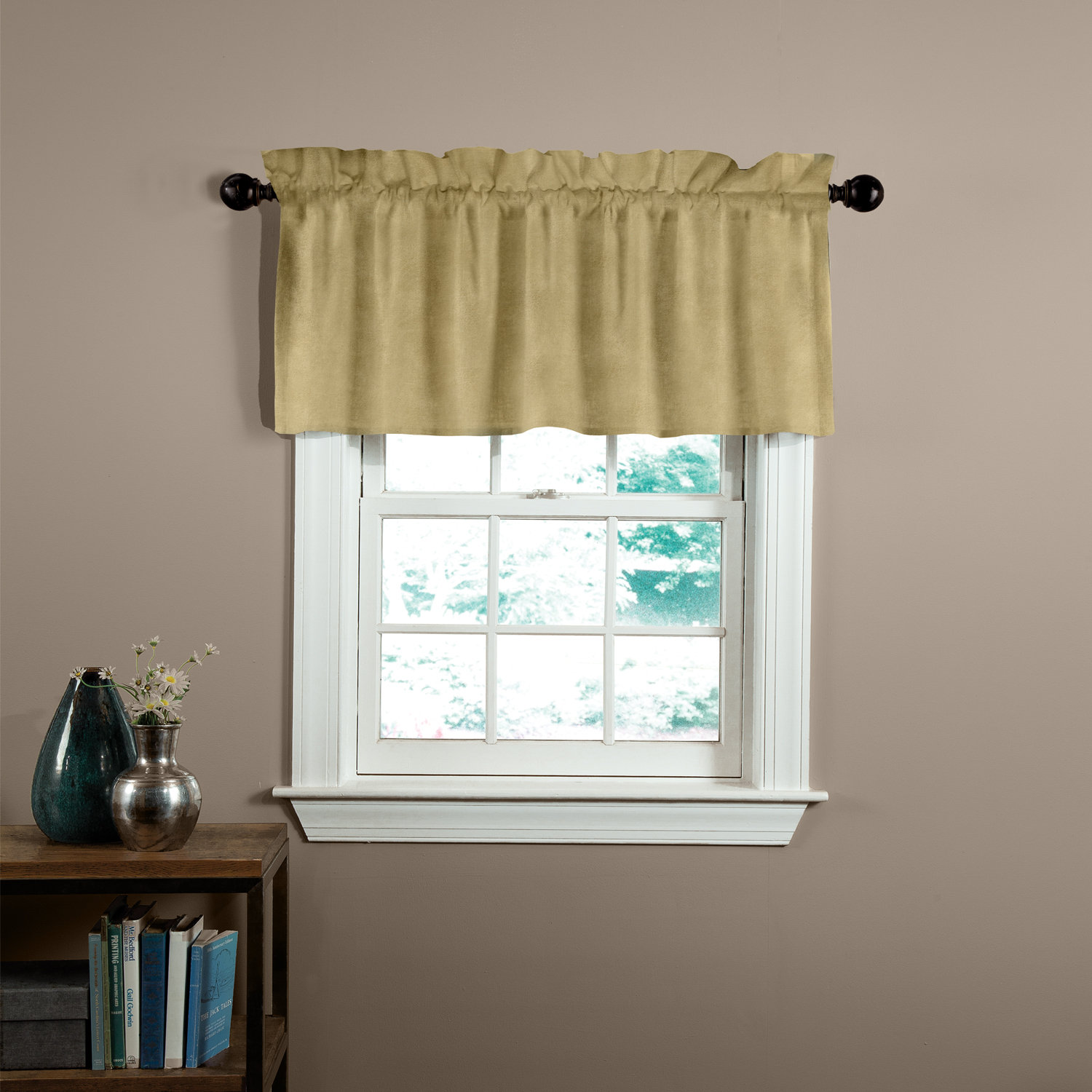 Veratex Velvet Soft Luxury Tailored Curtain Valance & Reviews Wayfair