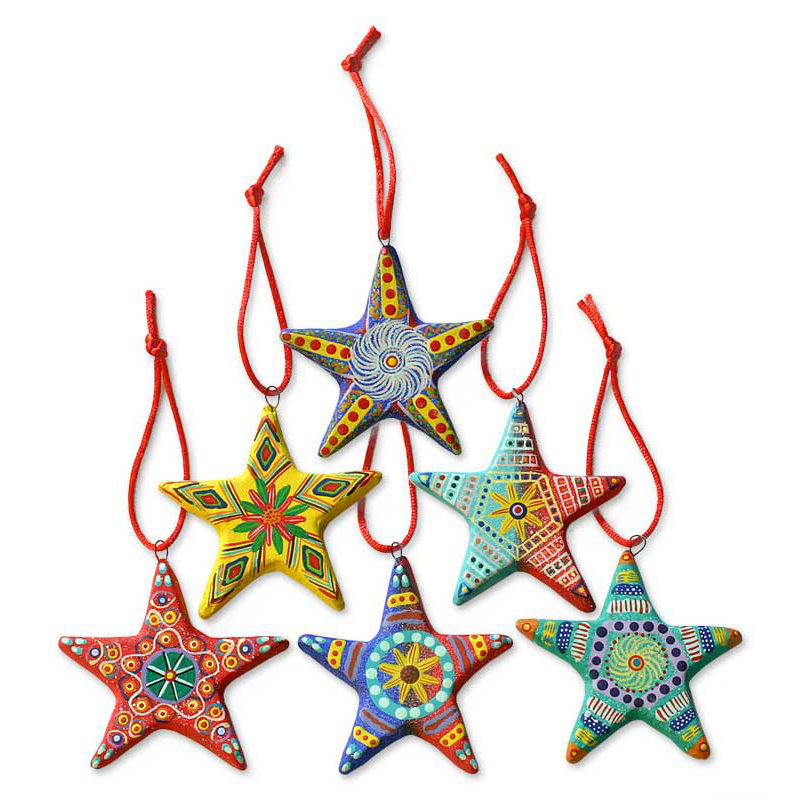 Novica 6 Piece Artisan Crafted Ceramic Christmas Ornament Set Wayfair