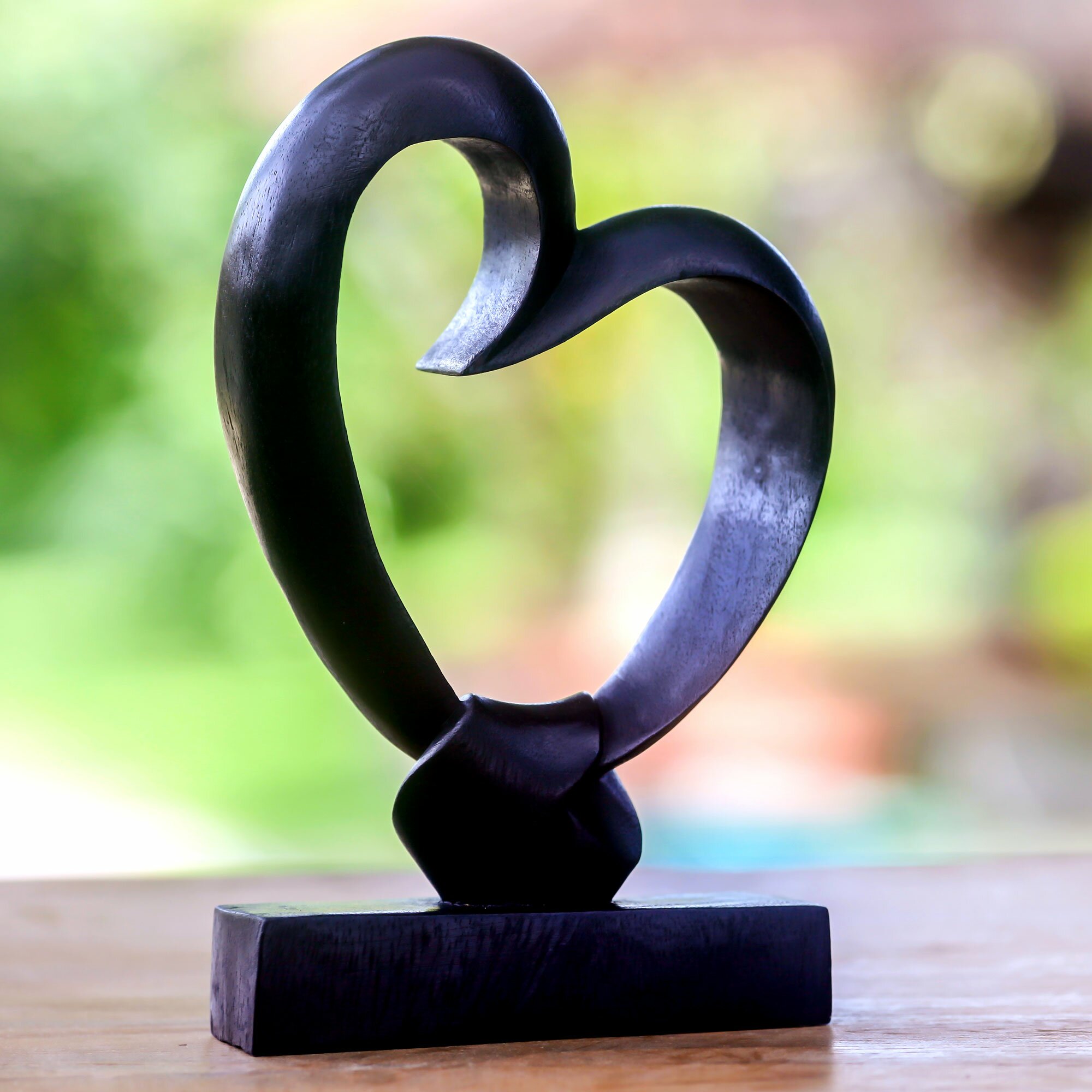 Novica Romantic Wood Sculpture | Wayfair