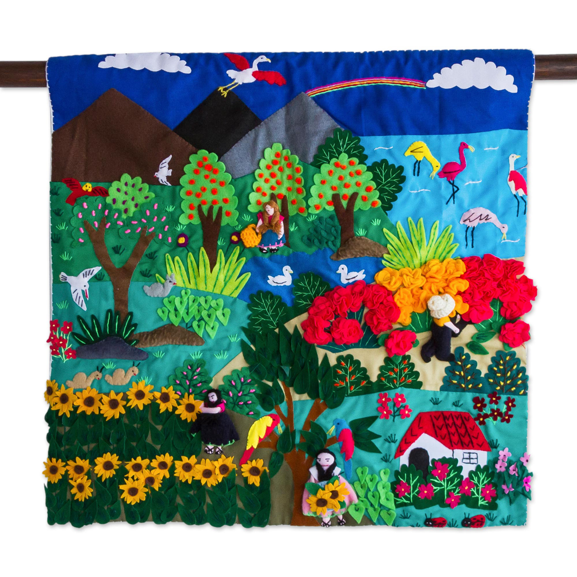 Novica Fair Trade Nature Folk Art Applique Wall Hanging Wayfair