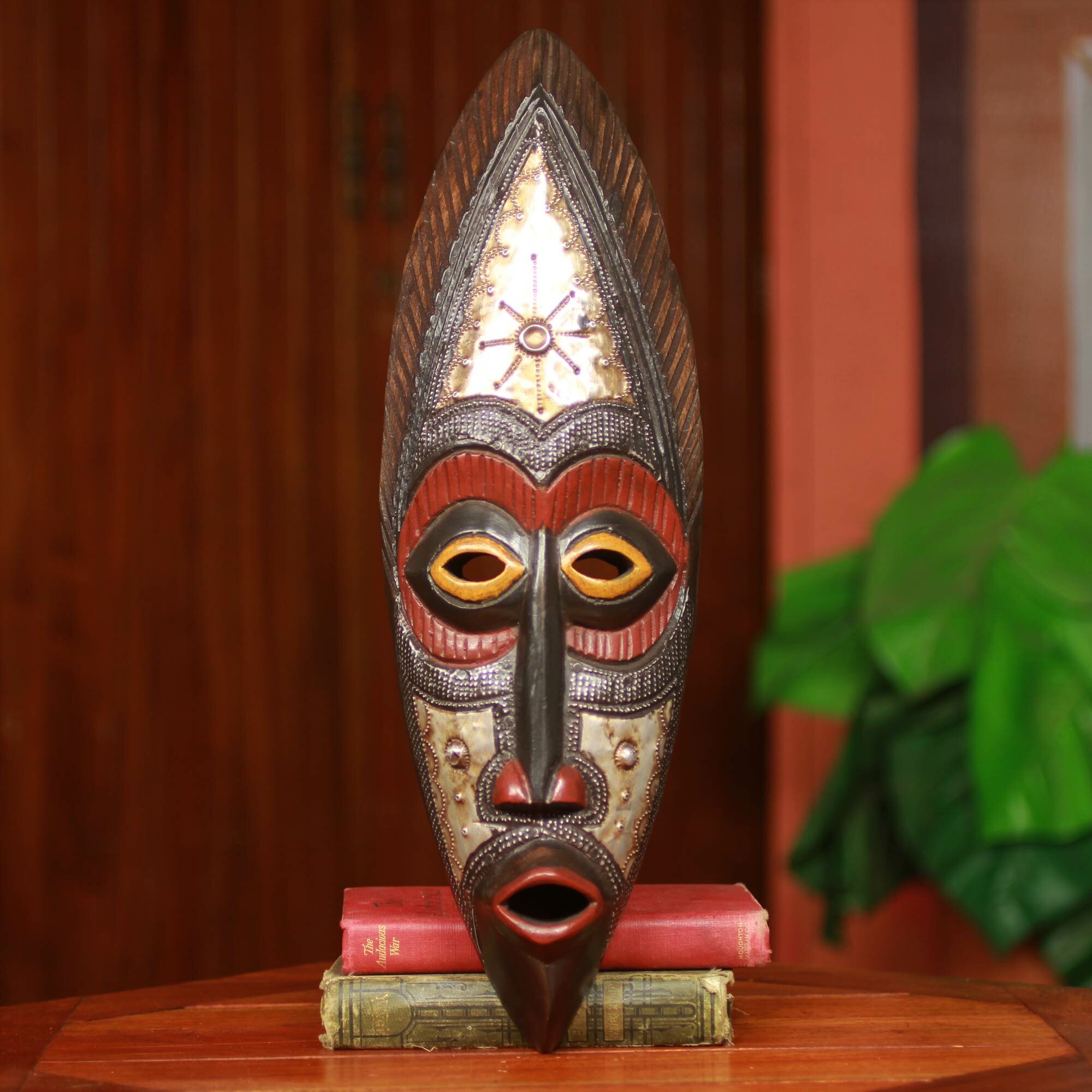 Novica Abdul Aziz Mohamadu Authentic Hand Carved Akan Tribe African Mask Wal Decor Wayfair