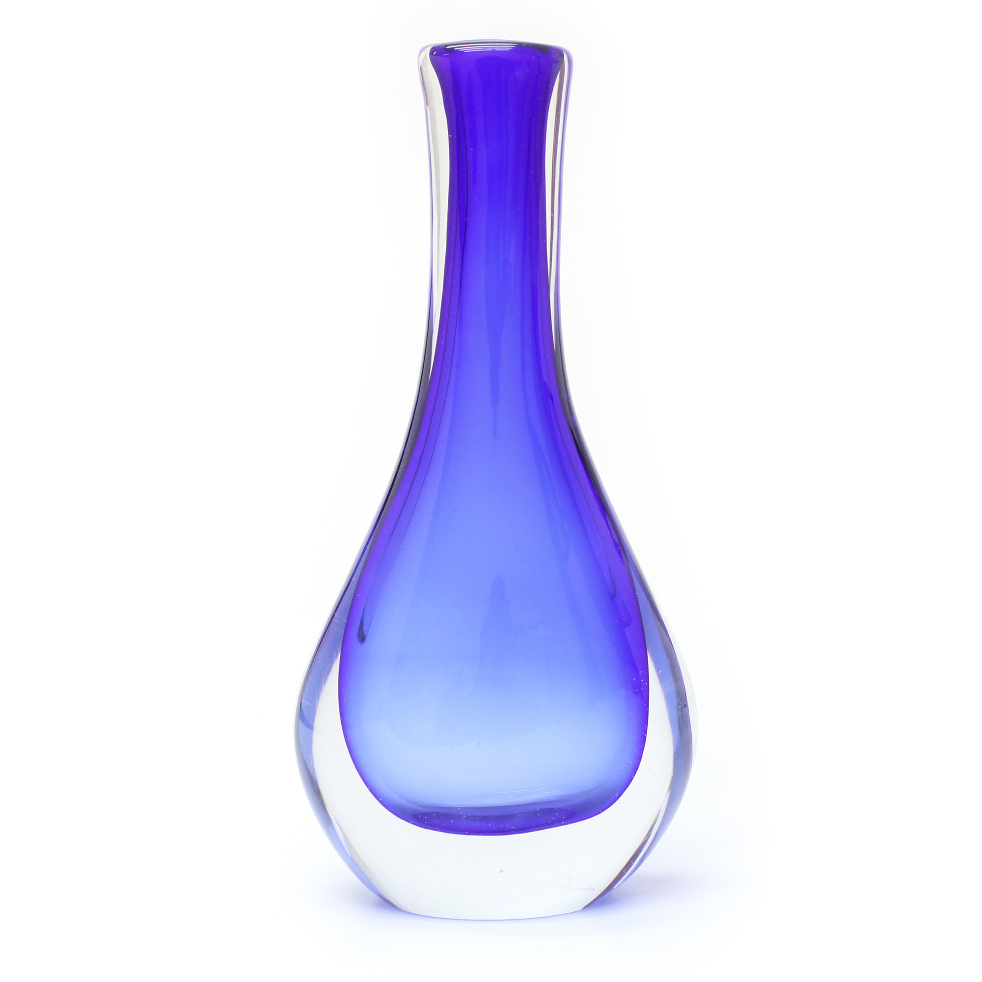 Novica Modern Teardrop Murano Artisans of Brazil Artisan Handblown Vase