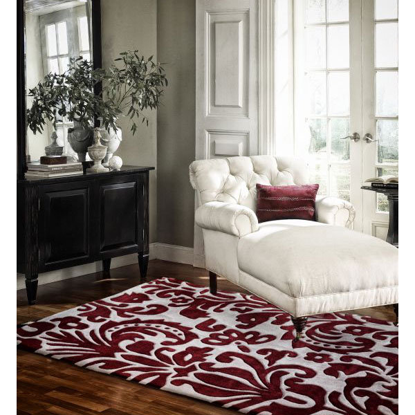 nuLOOM Cine Red Modern Damask Area Rug & Reviews Wayfair