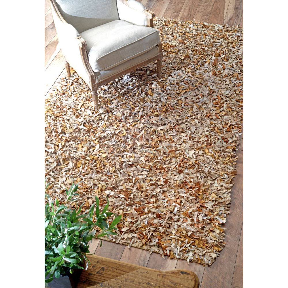 nuLOOM Leather Shag Beige Rug & Reviews Wayfair