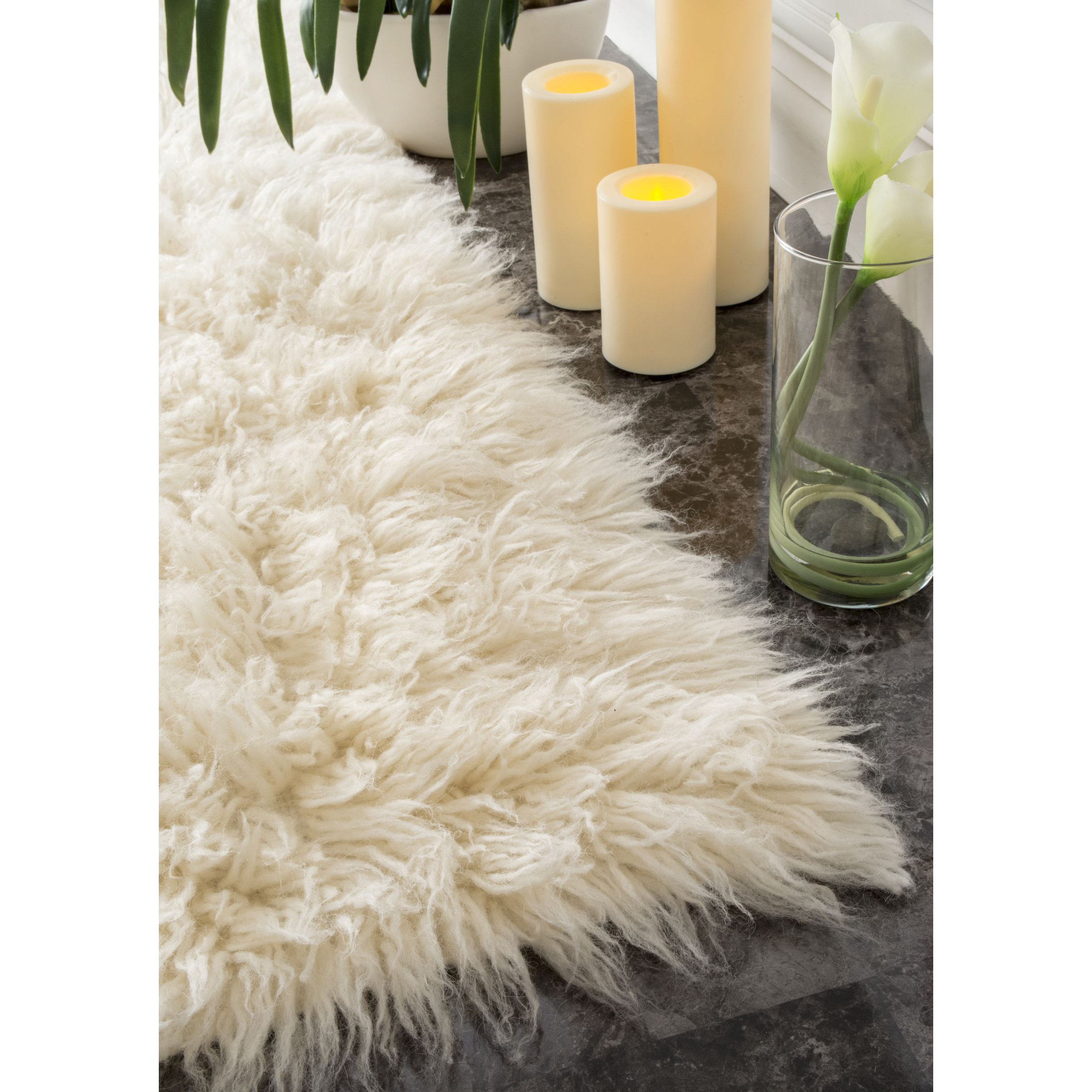 nuLOOM Flokati Natural Area Rug & Reviews Wayfair