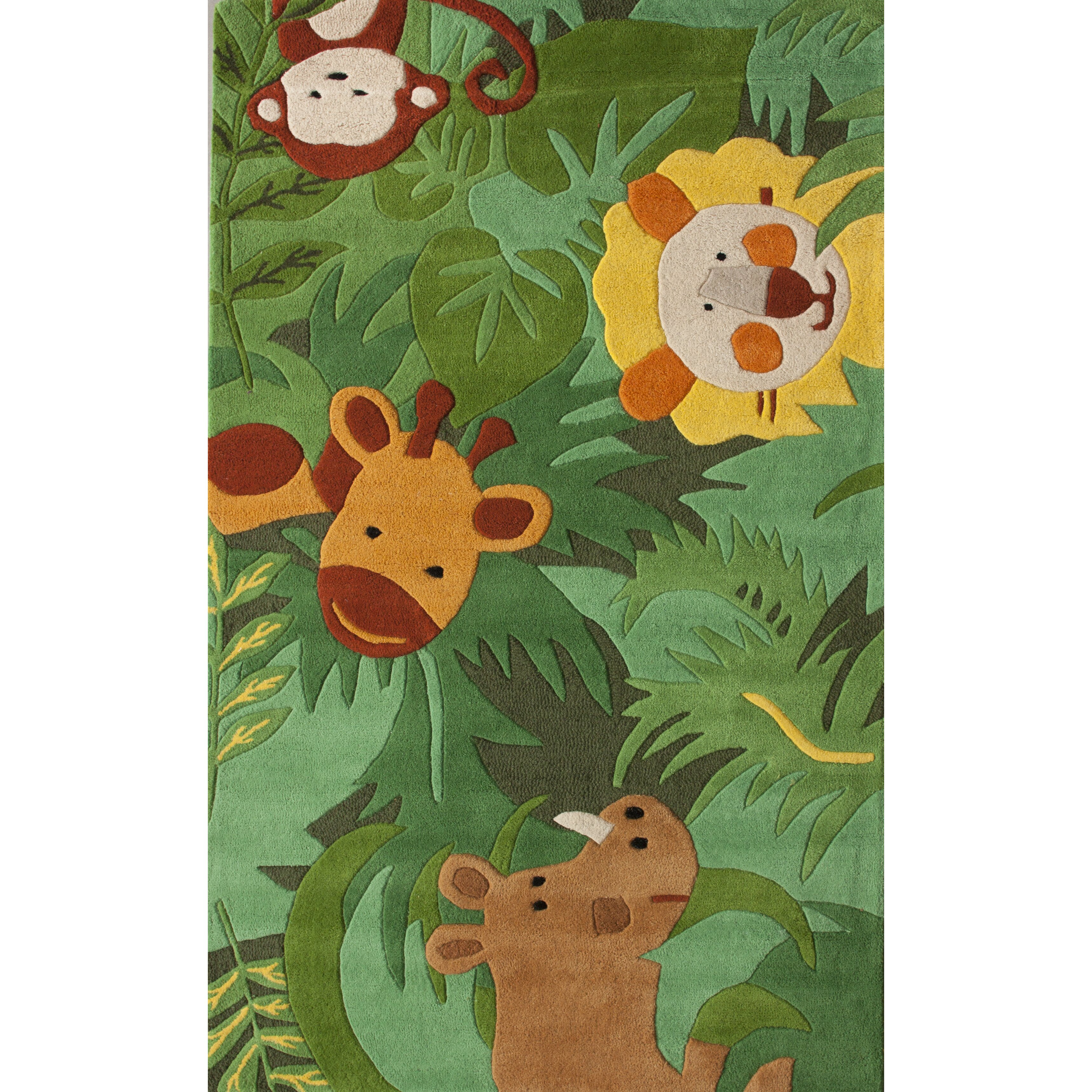green safari rug