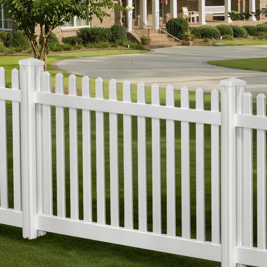 Wam Bam Traditional 4' x 7' Classic Picket Fence & Reviews | Wayfair