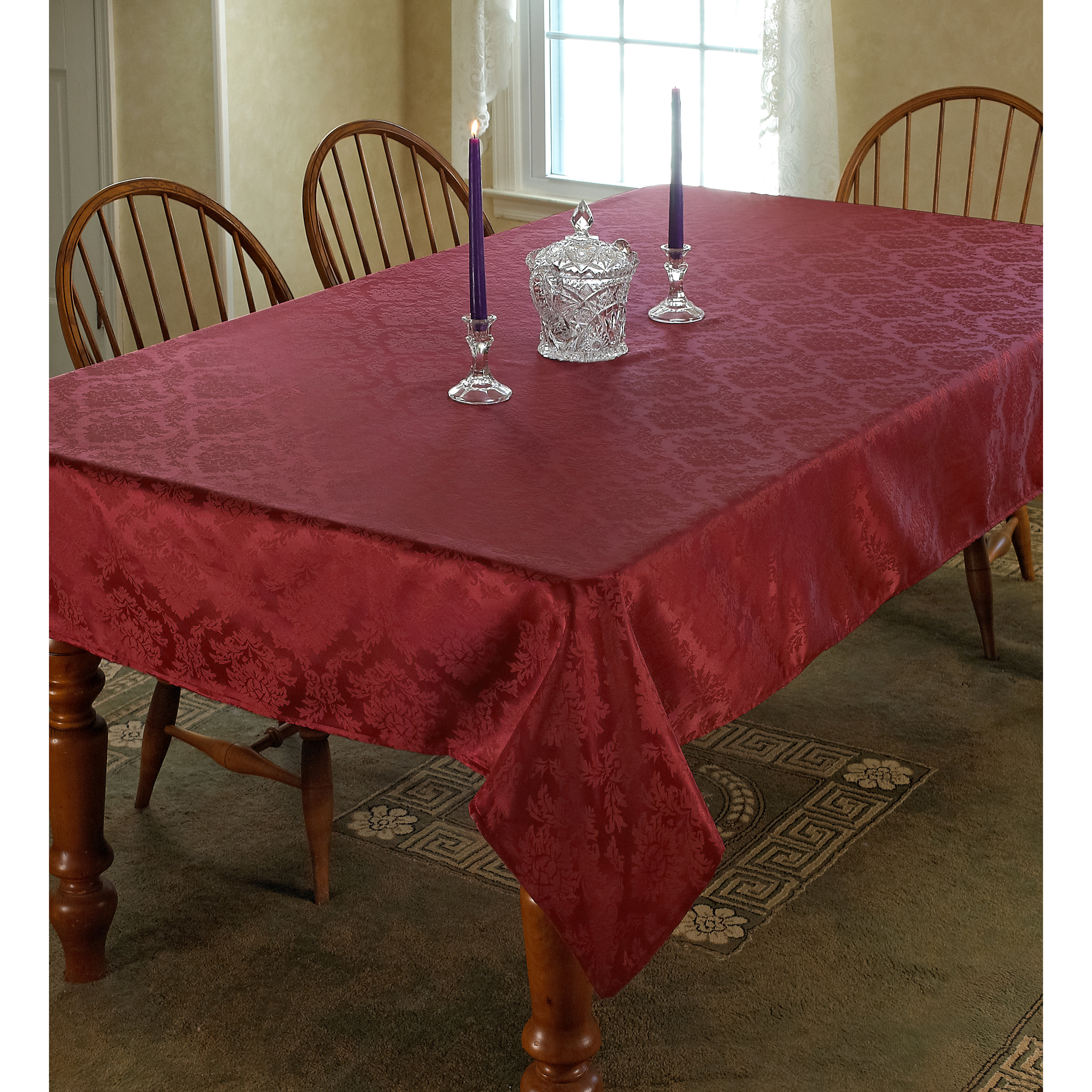 Violet Linen European Damask Tablecloth & Reviews Wayfair