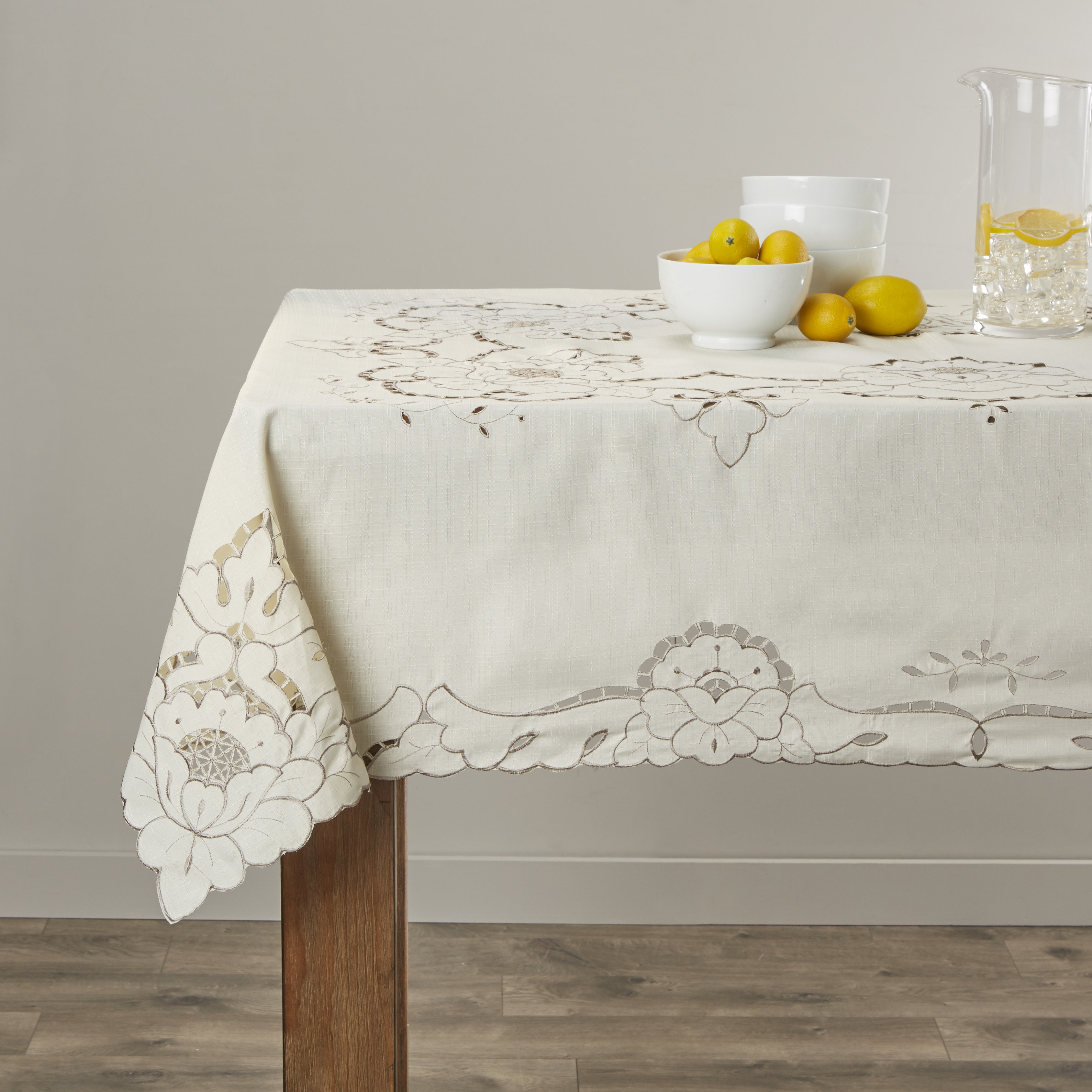 Violet Linen Sapphire Embroidered Tablecloth & Reviews | Wayfair