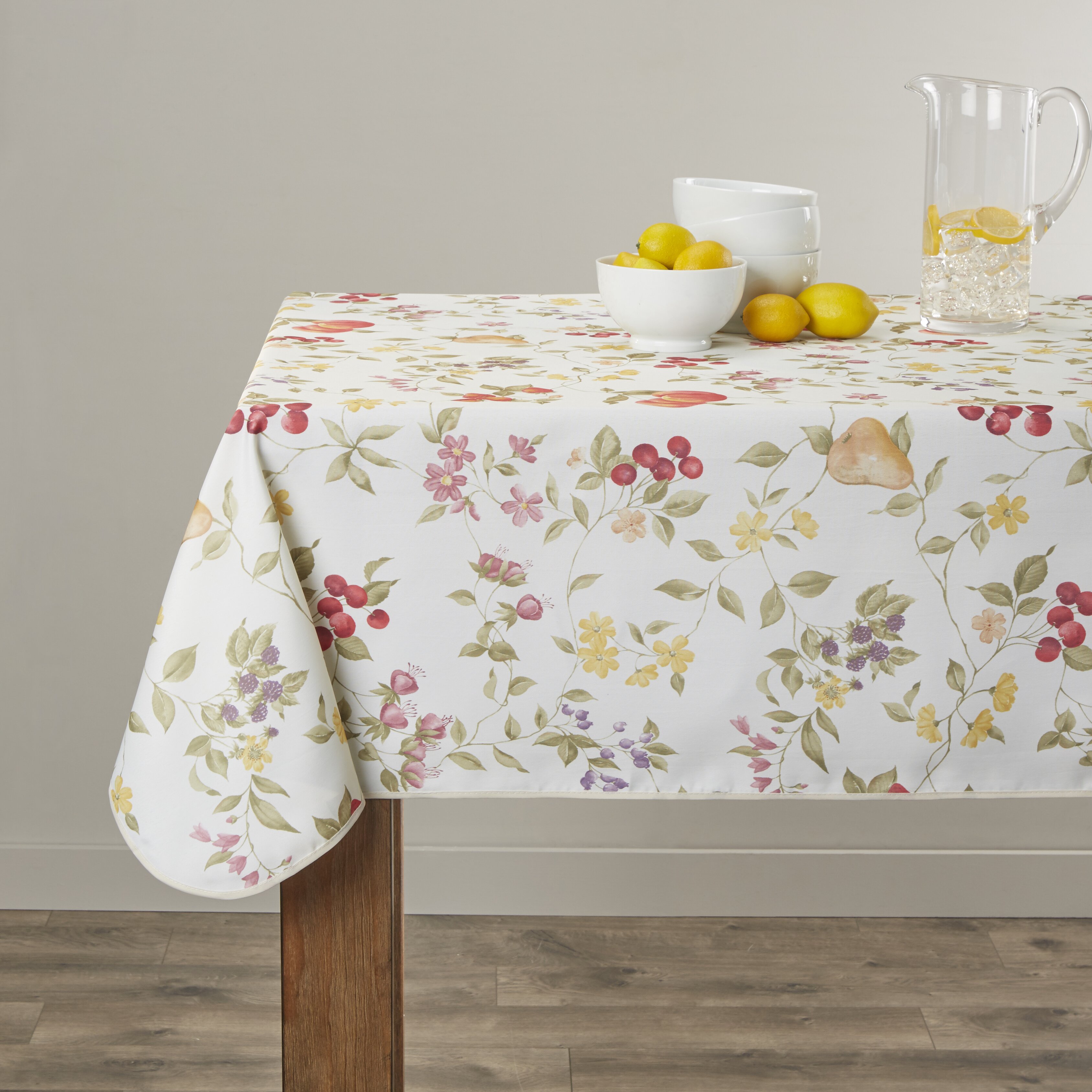 Violet Linen European Fruit Tablecloth & Reviews | Wayfair