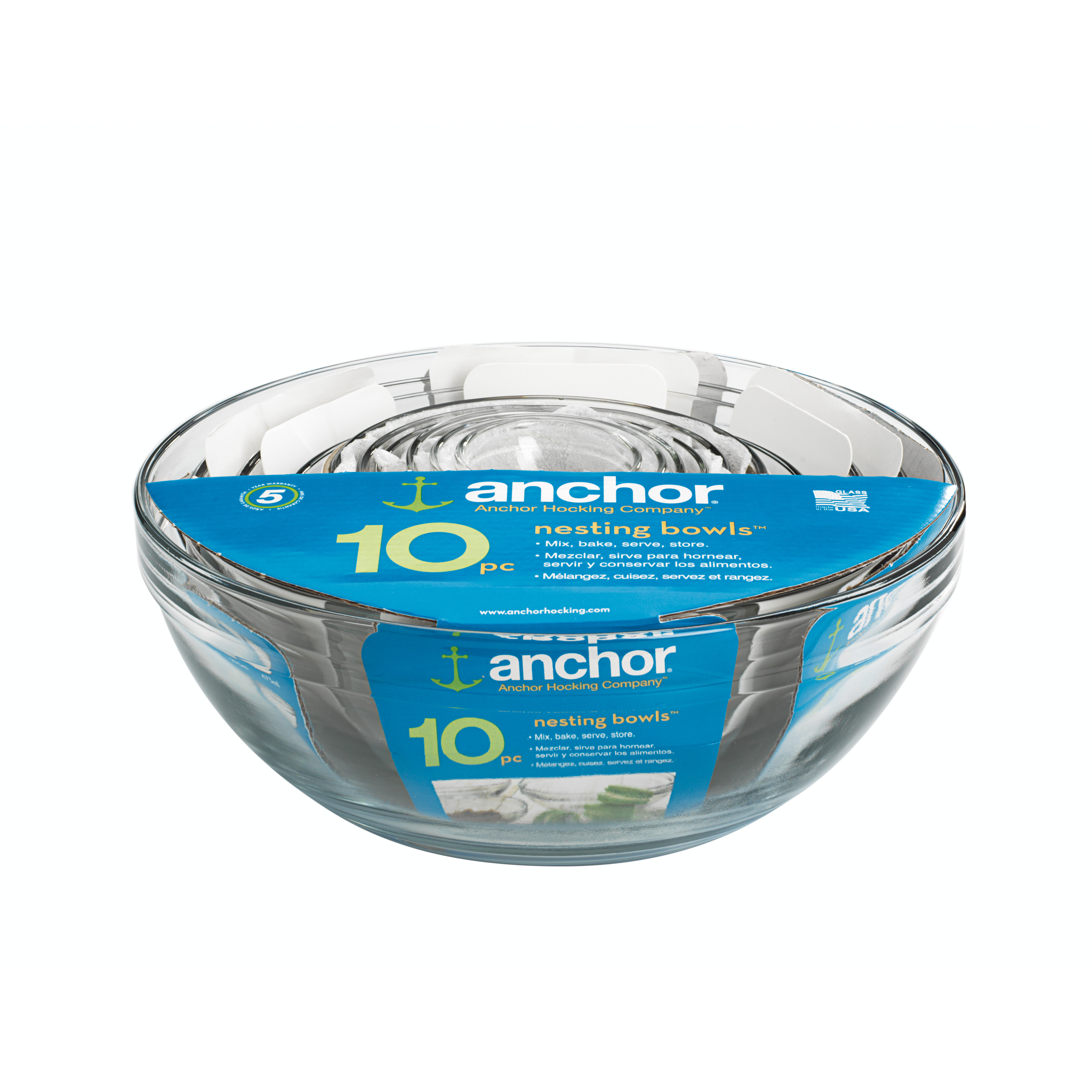 Anchor Hocking 10 Piece Mixing Bowl Set & Reviews | Wayfair