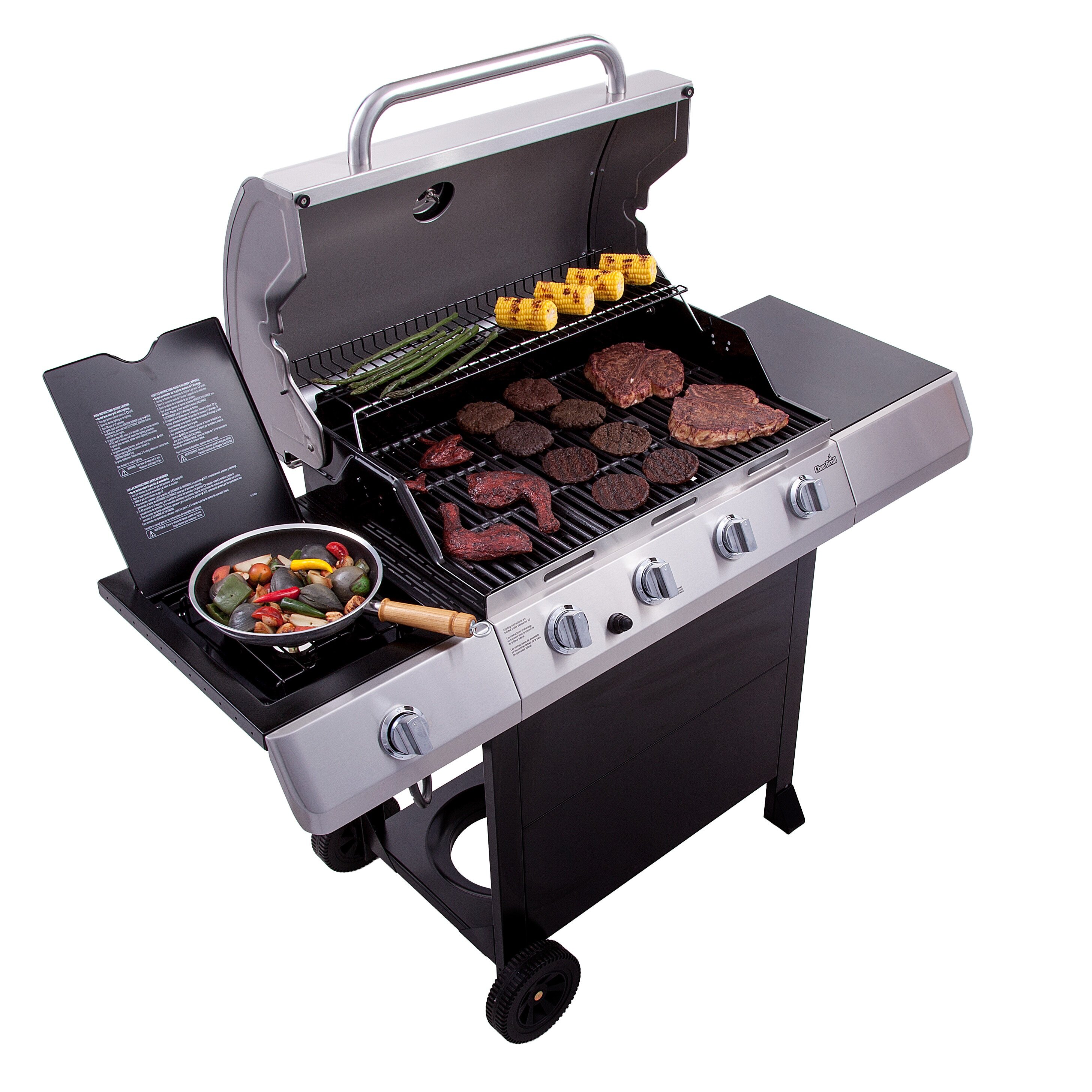 Charbroil Classic 4 Burner Free Standing Liquid Propane Gas Grill With Side Burner And Reviews 0208