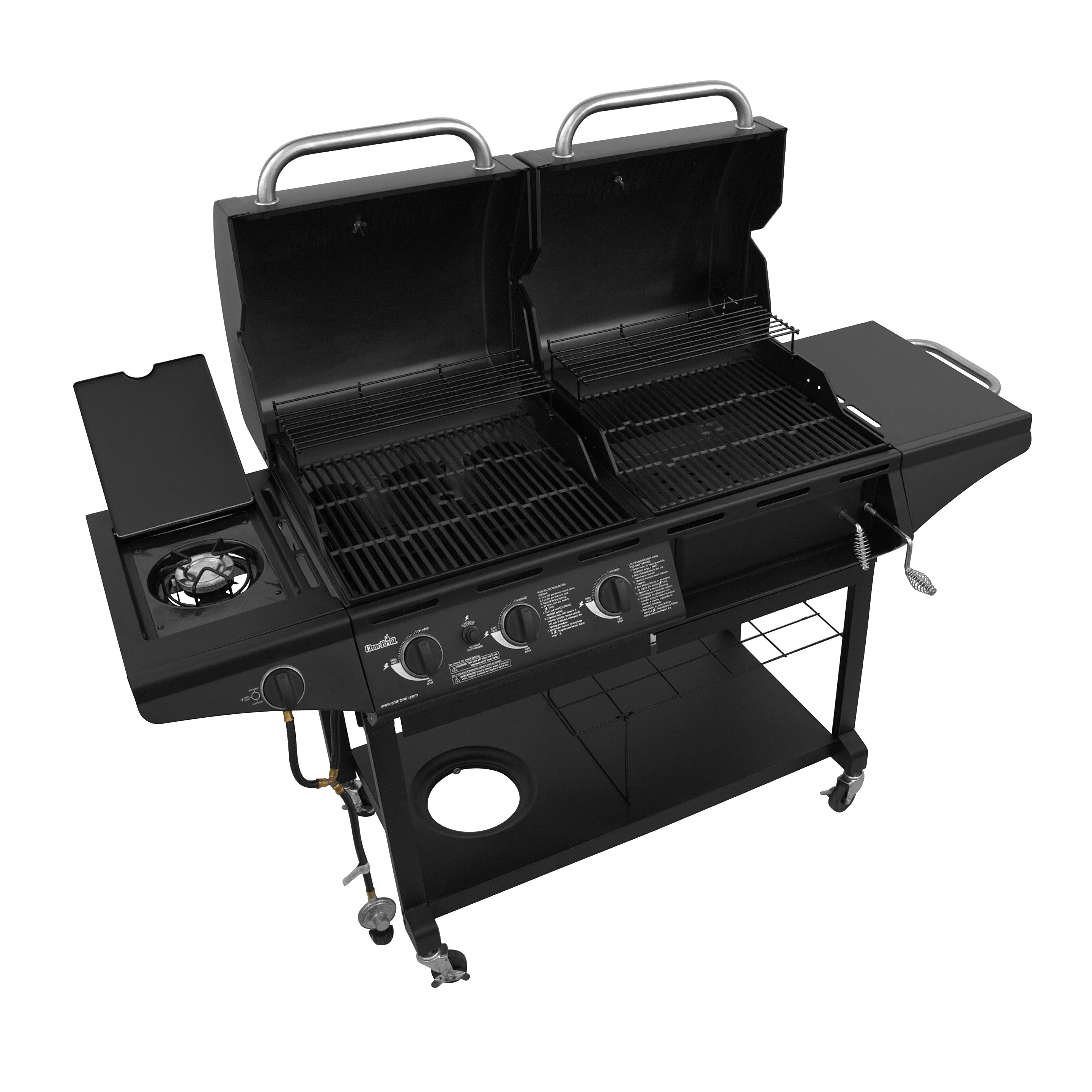 CharBroil 3 Burner Free Standing Liquid Propane Gas Grill with Side