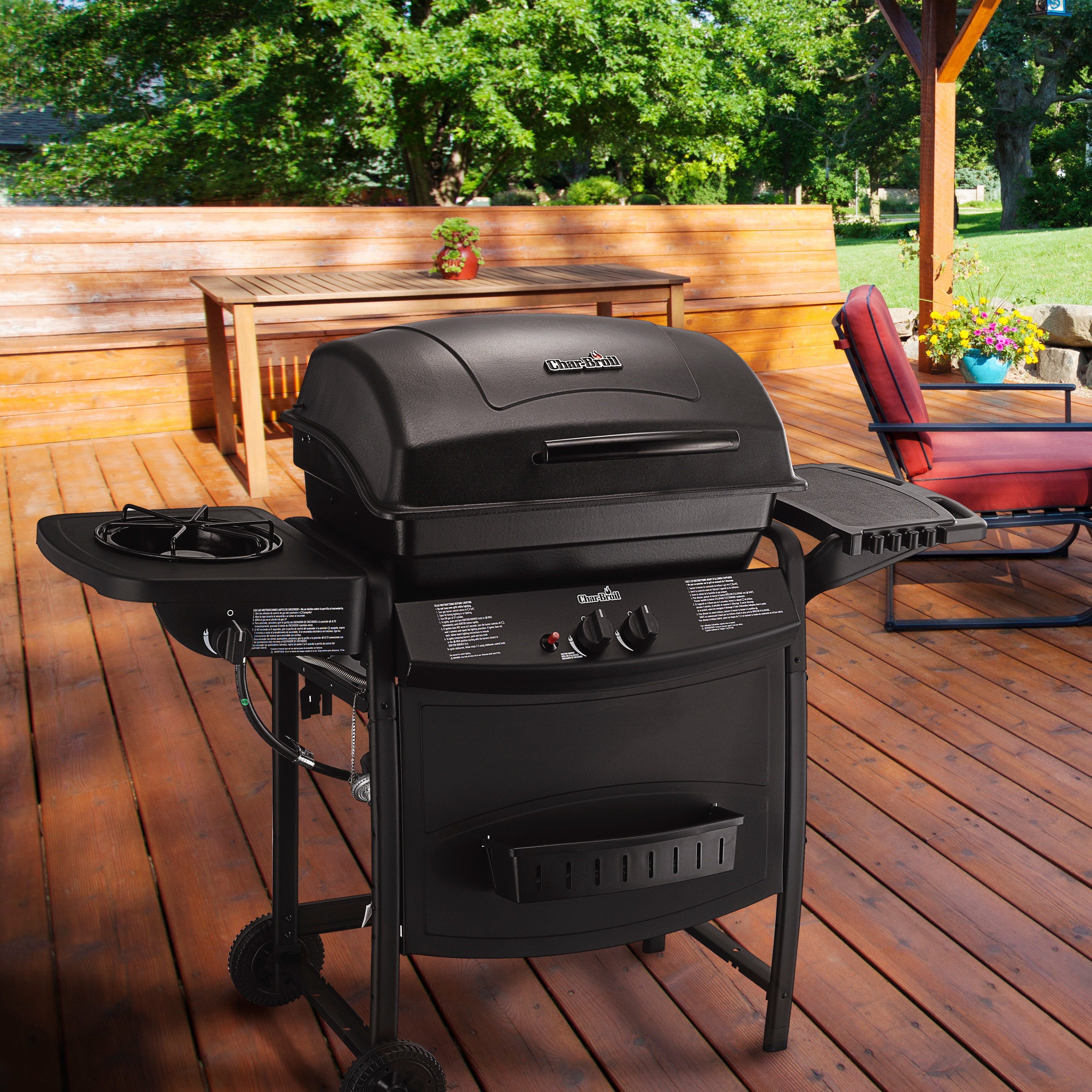 CharBroil 2 Burner 35,000 BTU Gas Grill with Side Burner & Reviews