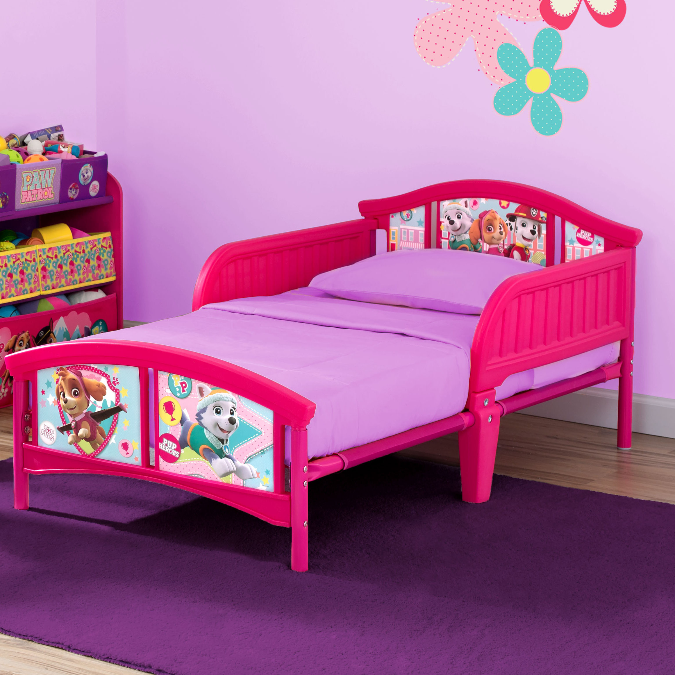 Delta Children Nick Jr. PAW Patrol Skye and Everest Plastic Toddler Bed