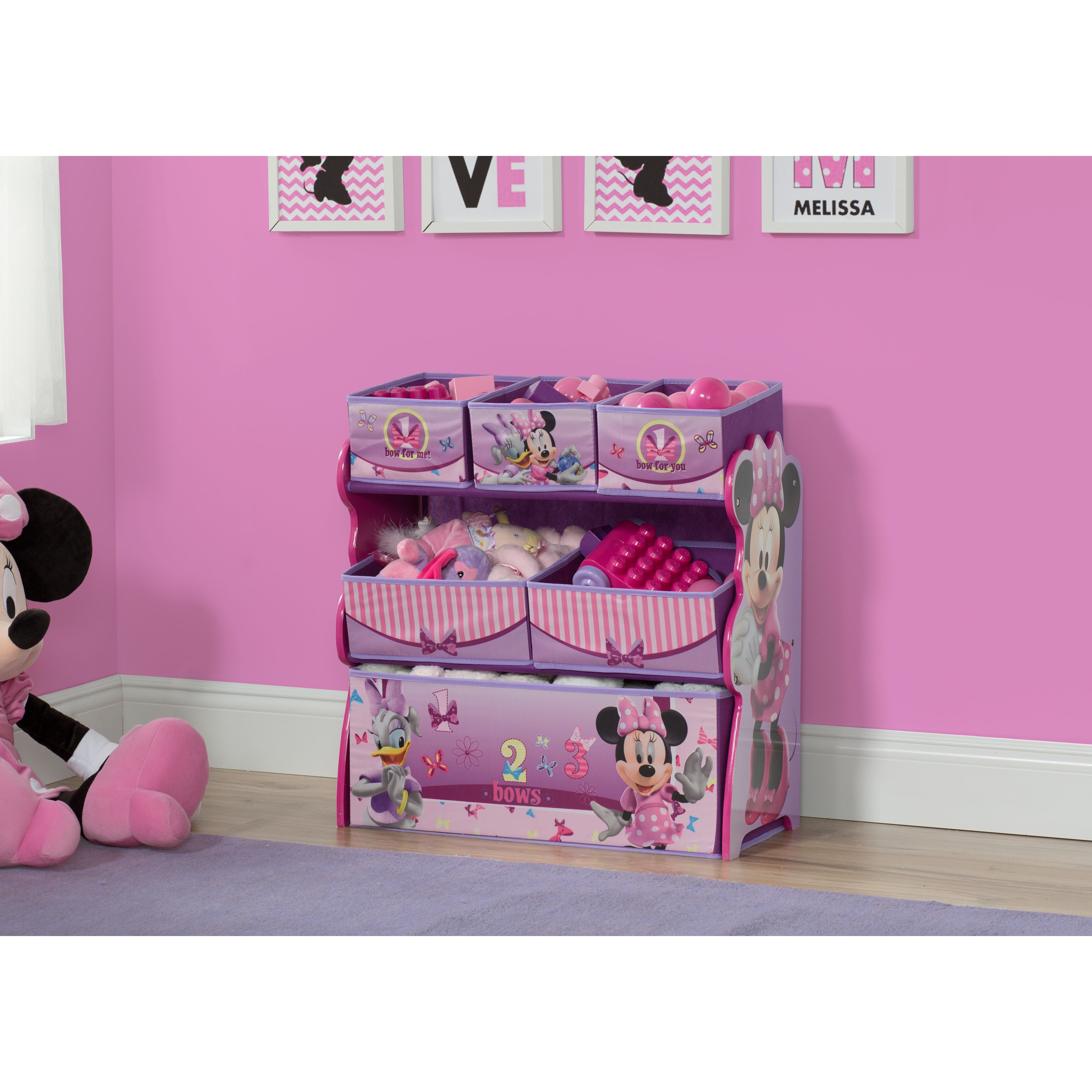 minnie mouse 9 bin toy organizer