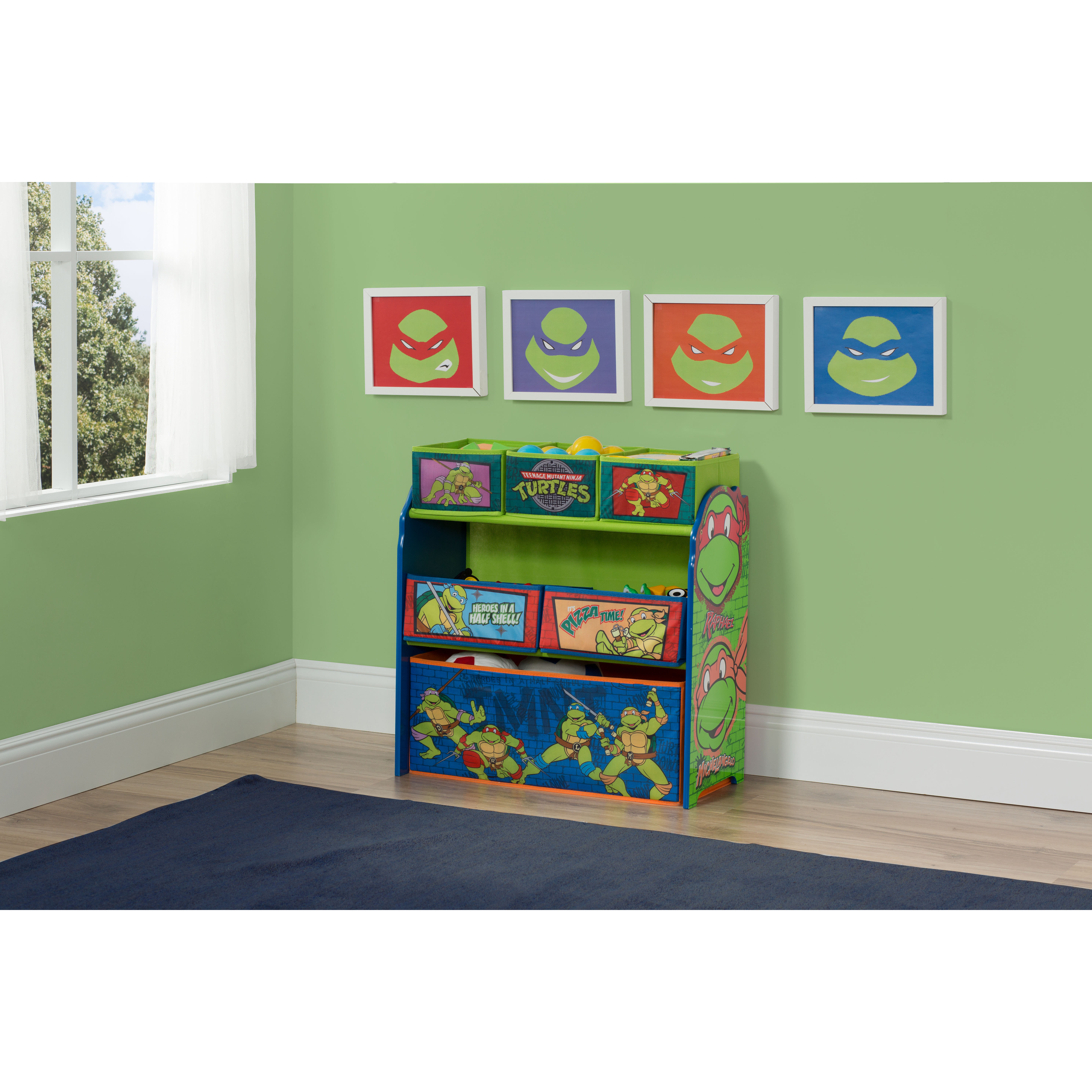 ninja turtle multi bin toy organizer