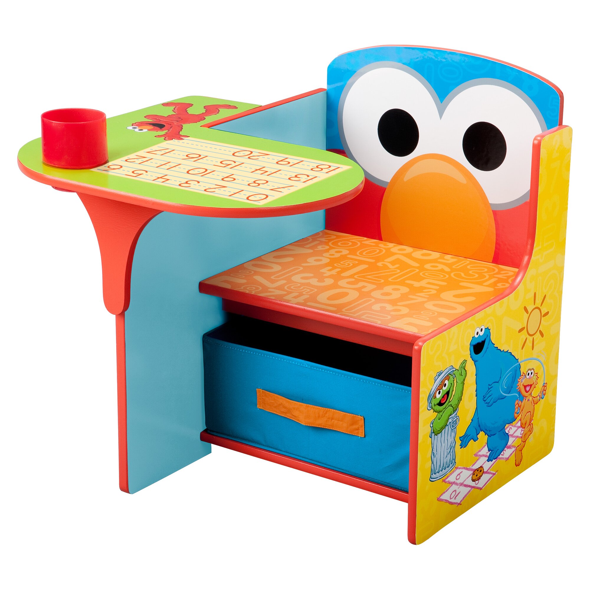 Delta Children Sesame Street Kids Desk Chair With Storage Compartment