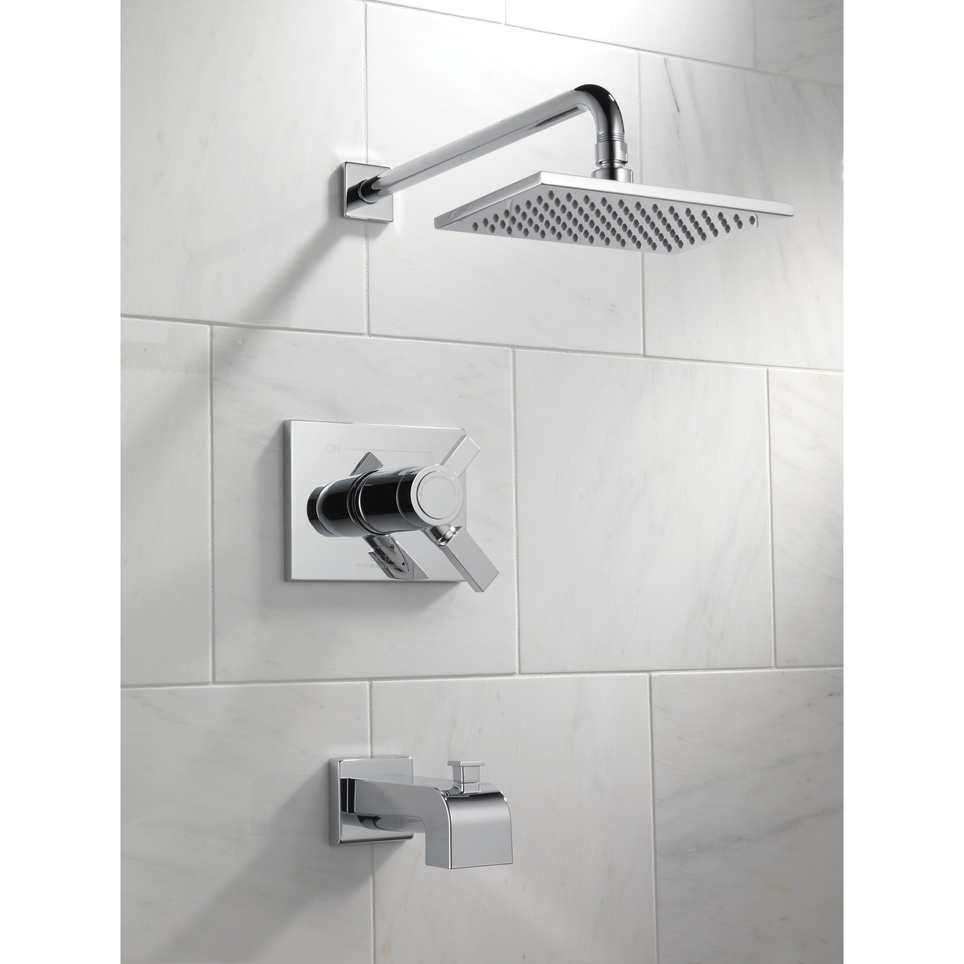 Delta Vero Diverter Tub and Shower Faucet Trim with Lever Handles ...