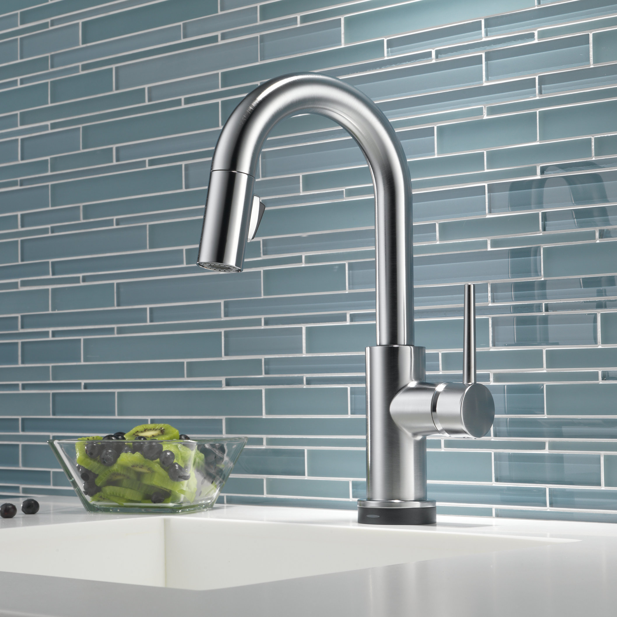 Delta Trinsic Touchless Single Handle Pull Down Bar Faucet & Reviews Wayfair