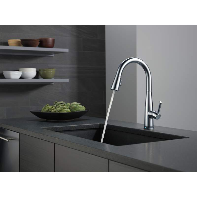 Delta Essa Single Handle Pull Down Standard Kitchen Faucet with Touch2O