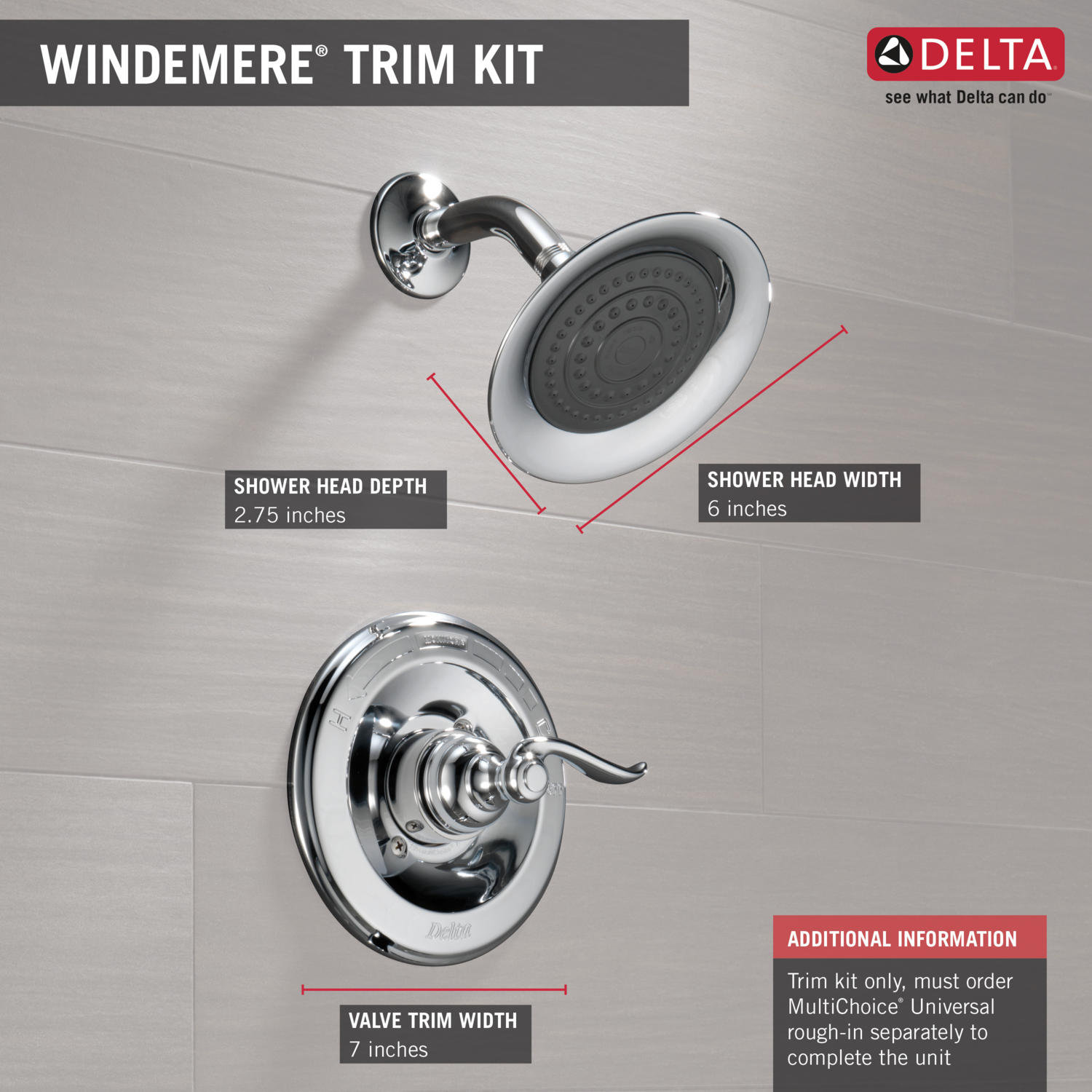 Delta Windemere Shower Faucet Trim with Lever Handles & Reviews Wayfair