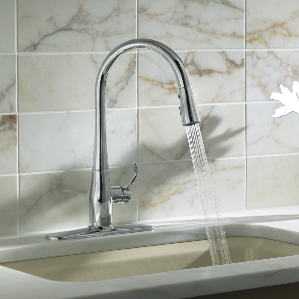 Kohler Simplice Kitchen Sink Faucet with 16-5/8" Pull-Down Spout