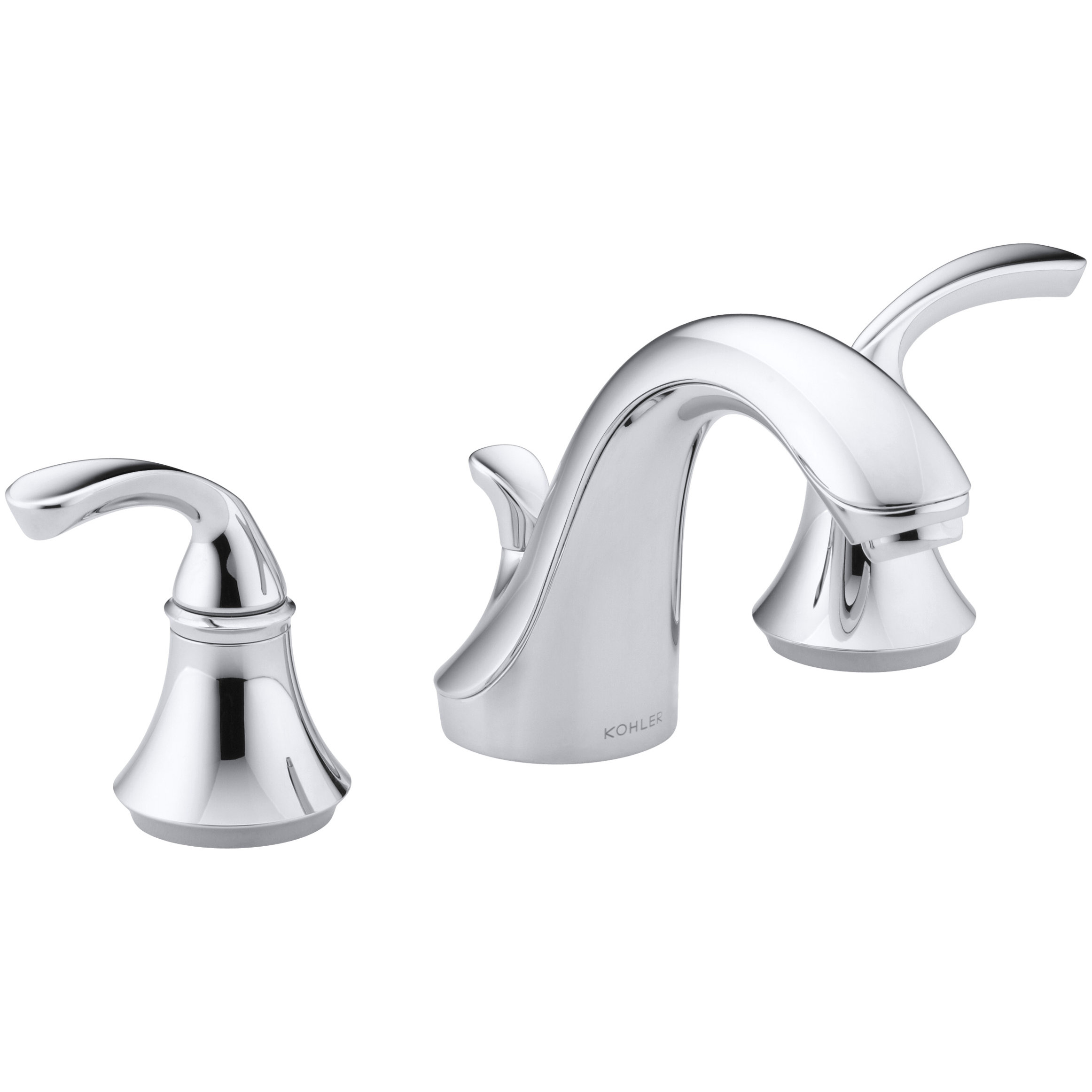 ... Widespread Bathroom Sink Faucet with Sculpted Lever Handles by Kohler