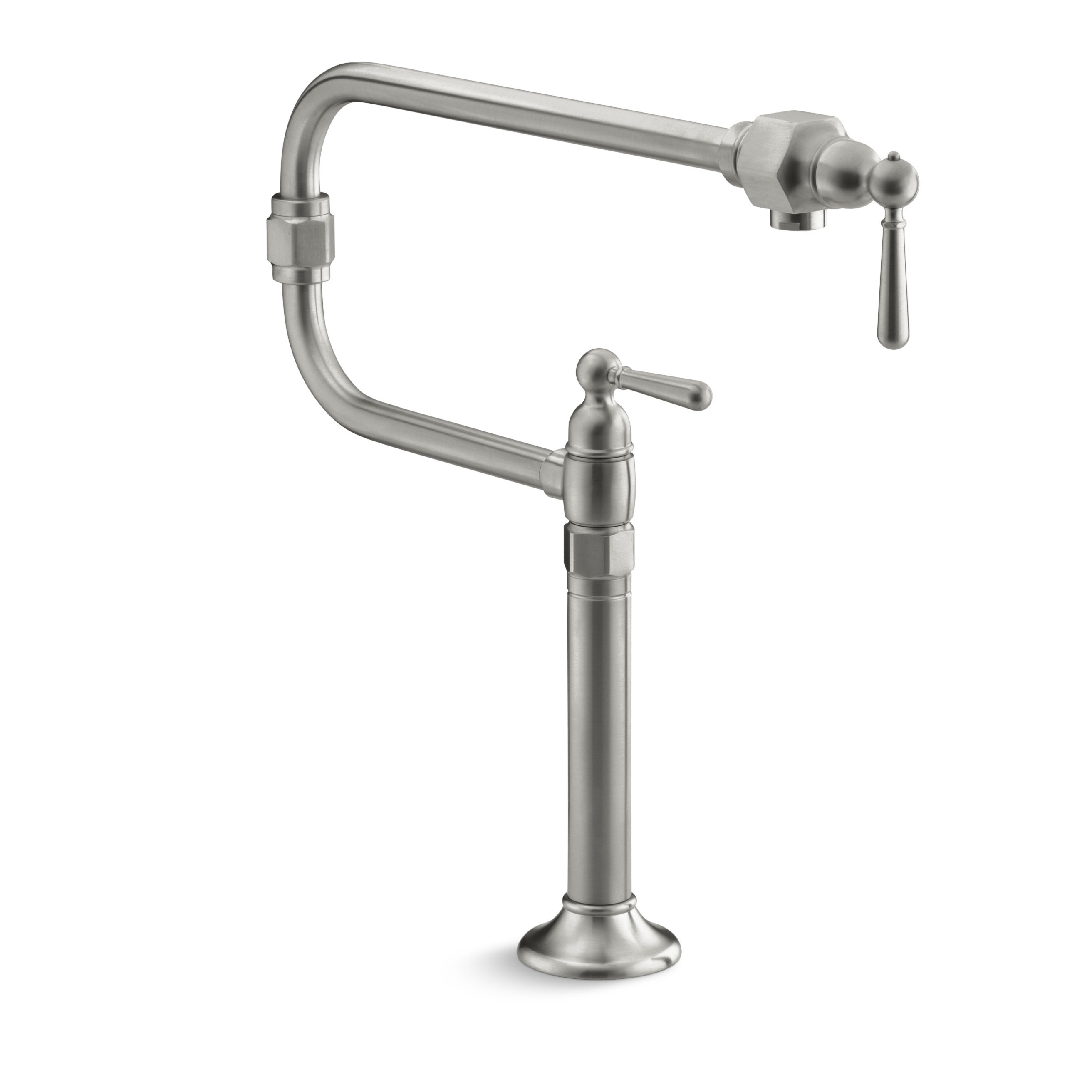 Kohler Hirise SingleHole DeckMount Pot Filler Kitchen Sink Faucet with 22" Extended Spout and