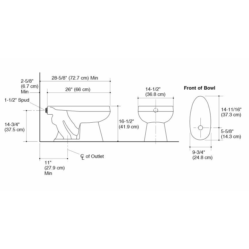 Kohler Highcrest 1.6 GPF 16-1/2