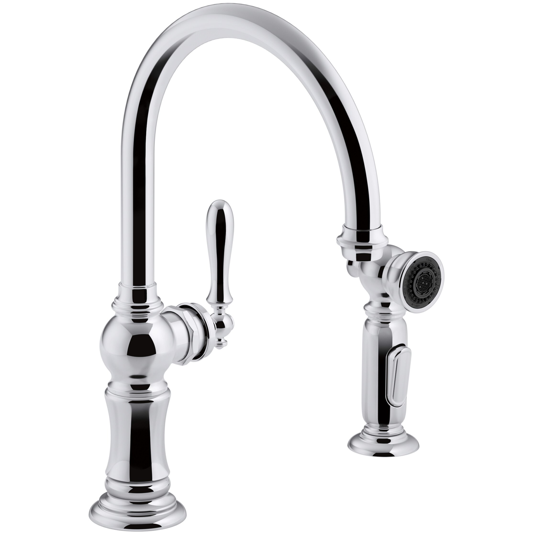 Kohler Artifacts 2-Hole Kitchen Sink Faucet with Swing ...