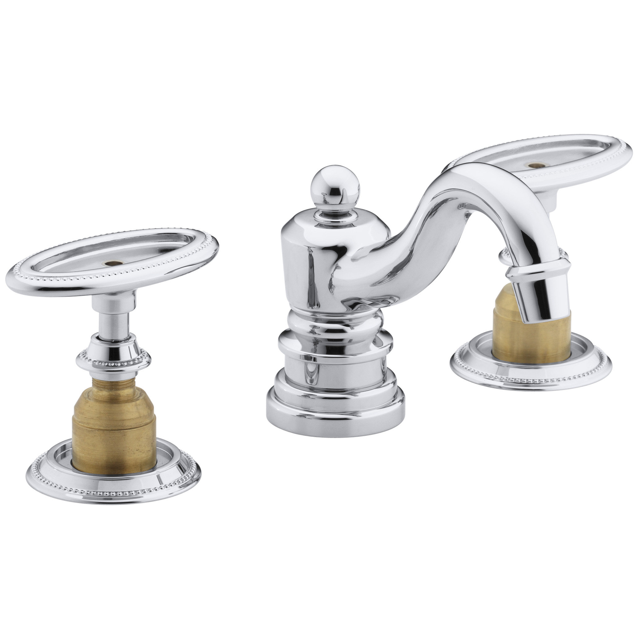 Kohler Antique Widespread Bathroom Sink Faucet with Oval Handles