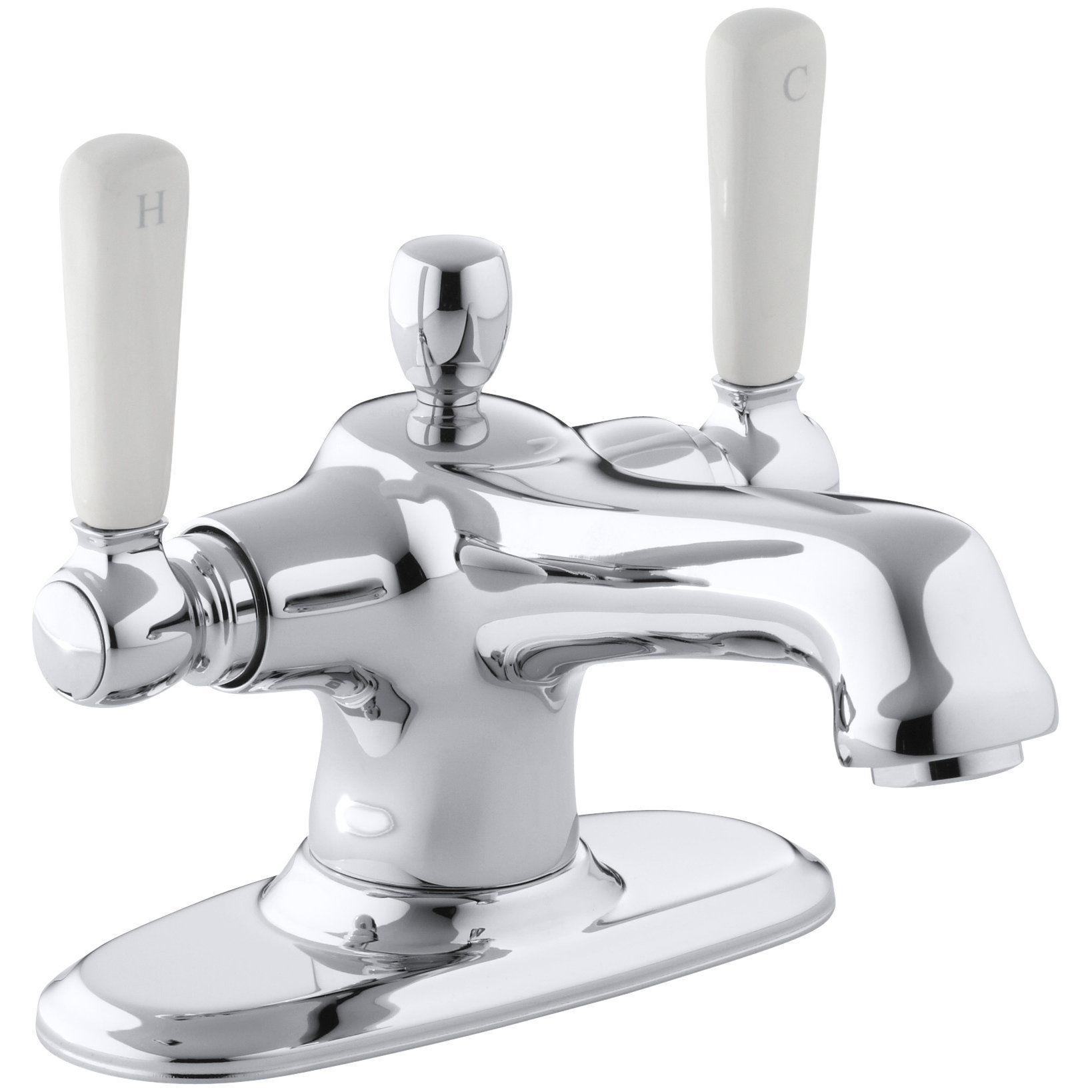 One hole bathroom sink faucet