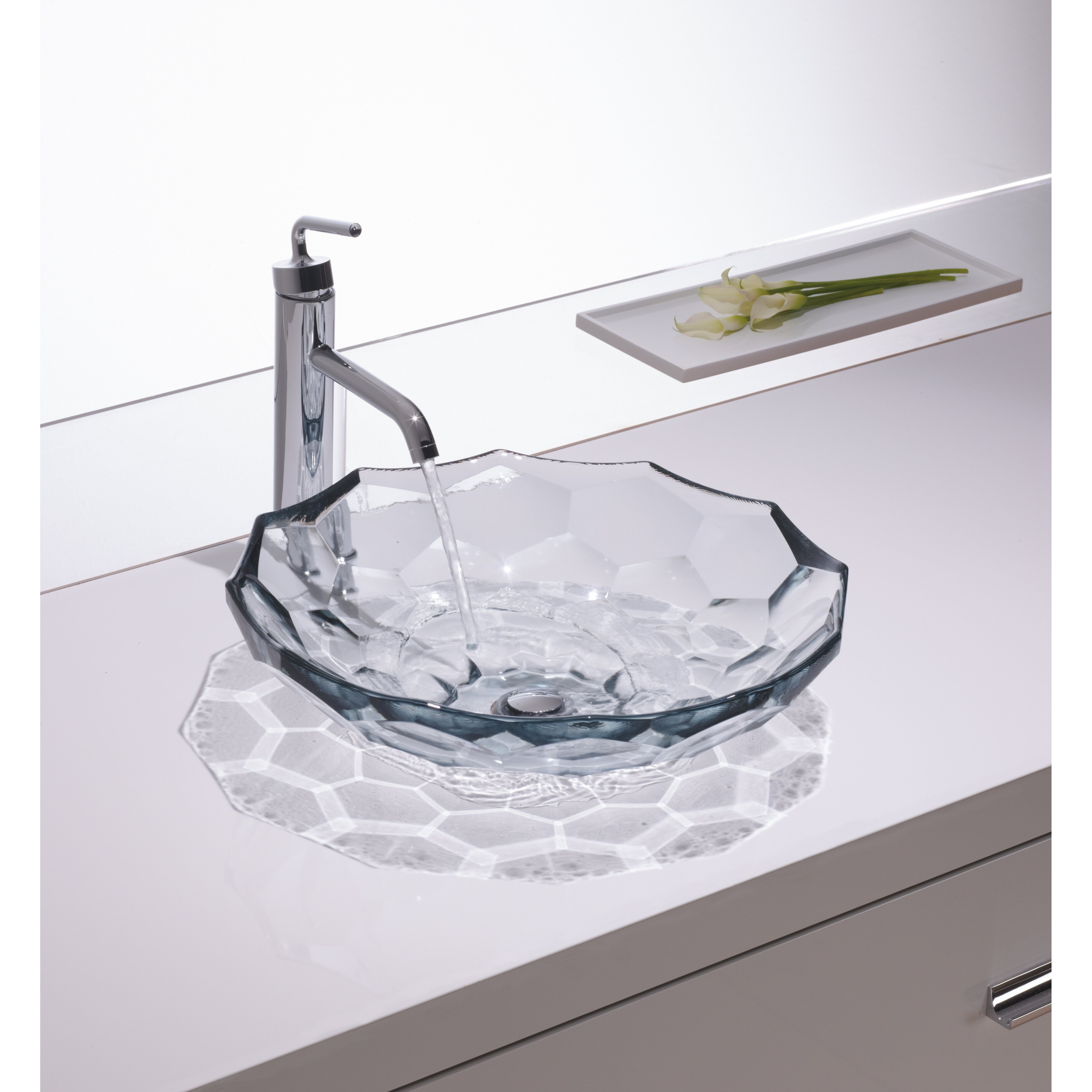 Kohler Briolette Vessel Faceted Glass Bathroom Sink And Reviews Wayfair