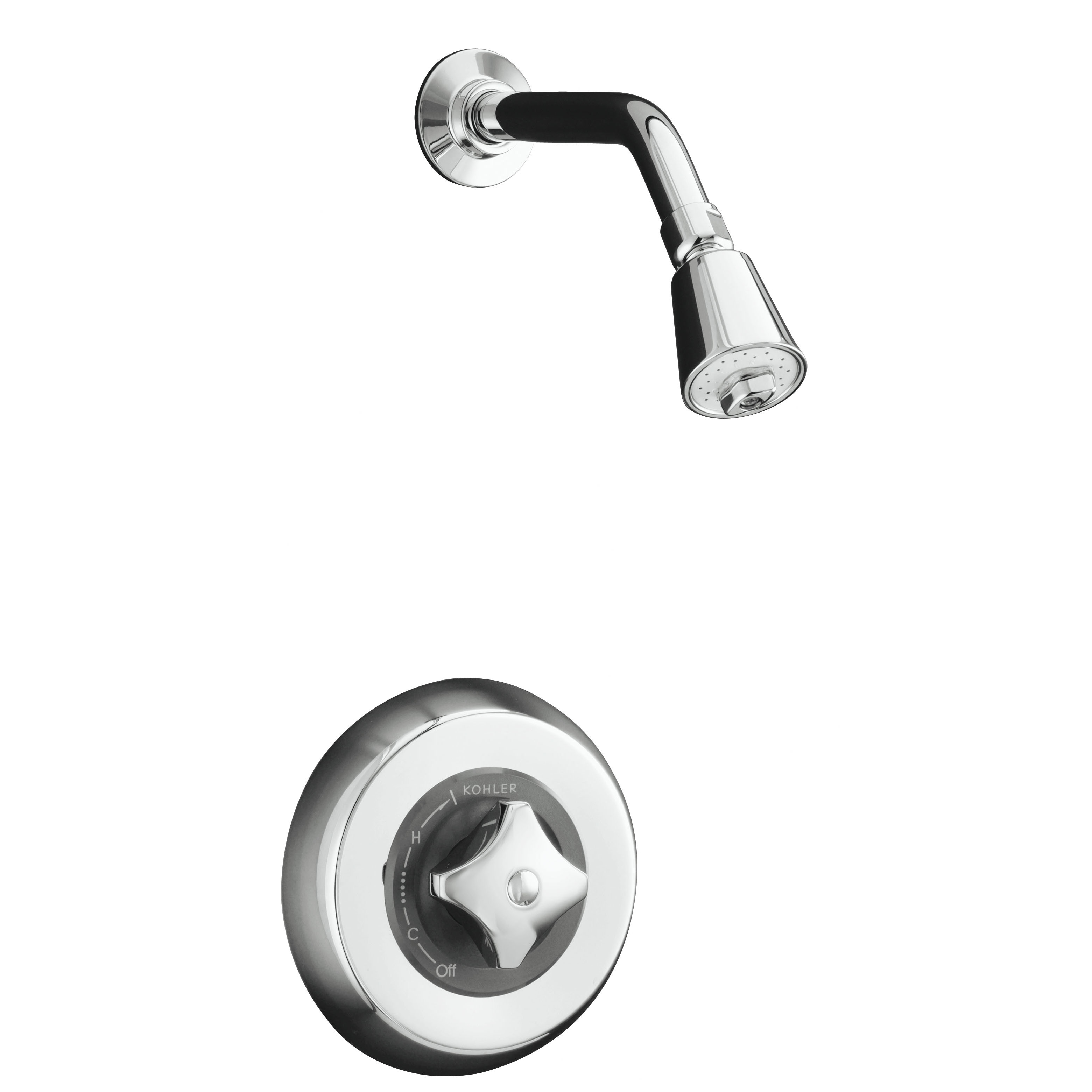Kohler Triton Shower Trim Set with Shower Head, Arm, Flange and