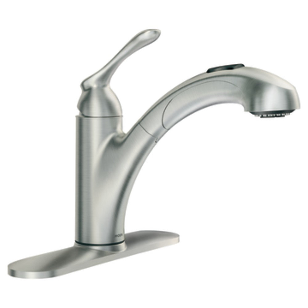 Moen Banbury Single Handle Deck mounted Kitchen Faucet & Reviews | Wayfair