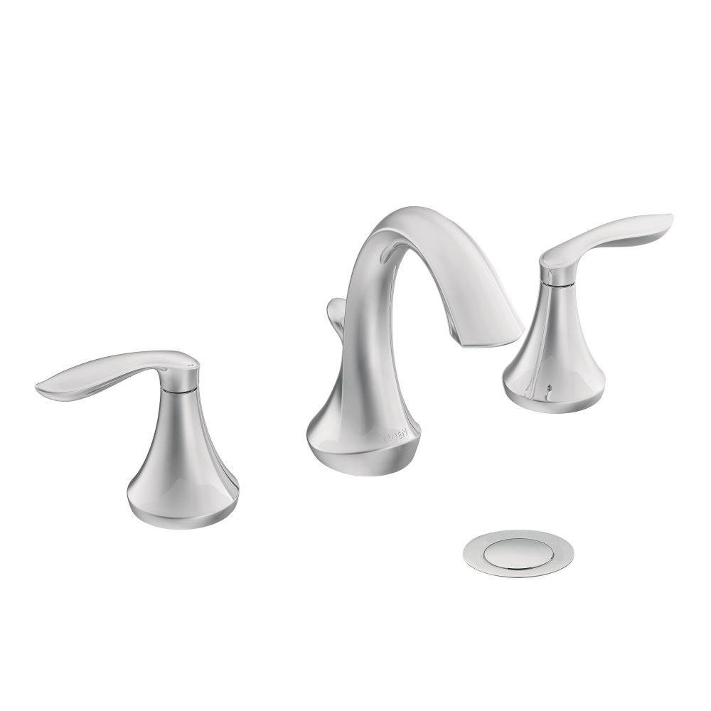 Moen Eva Double Handle Widespread Bathroom Faucet ...