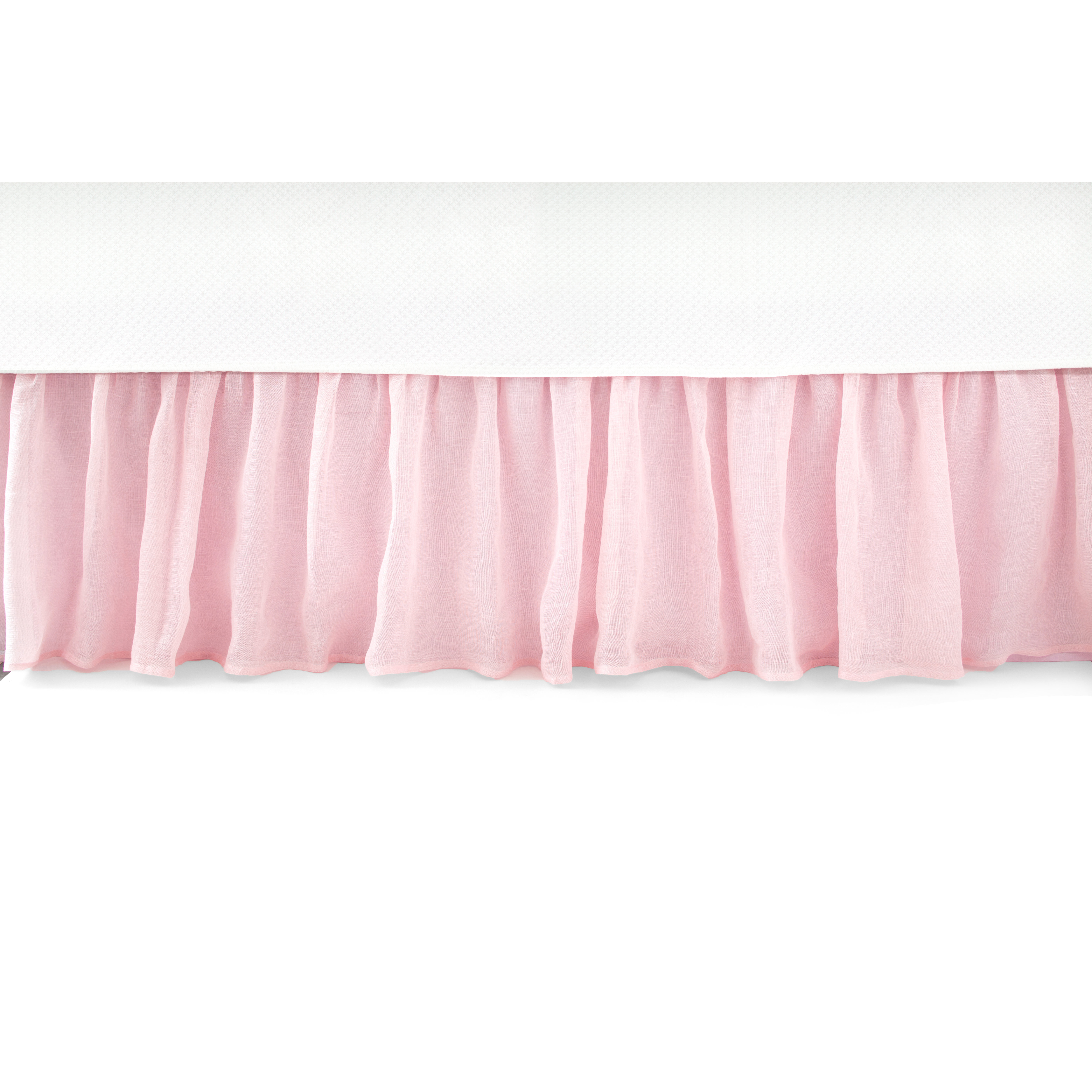 Pine Cone Hill Savannah Linen Gauze Blush Bed Skirt & Reviews Wayfair