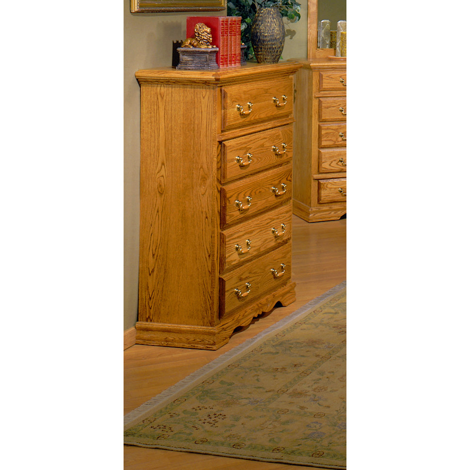 Bebe Furniture Country Heirloom 5 Drawer Safe Top Chest & Reviews Wayfair