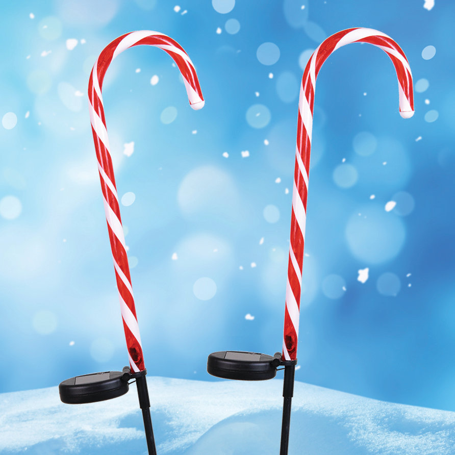 Exhart Solar Candy Cane Stake & Reviews Wayfair