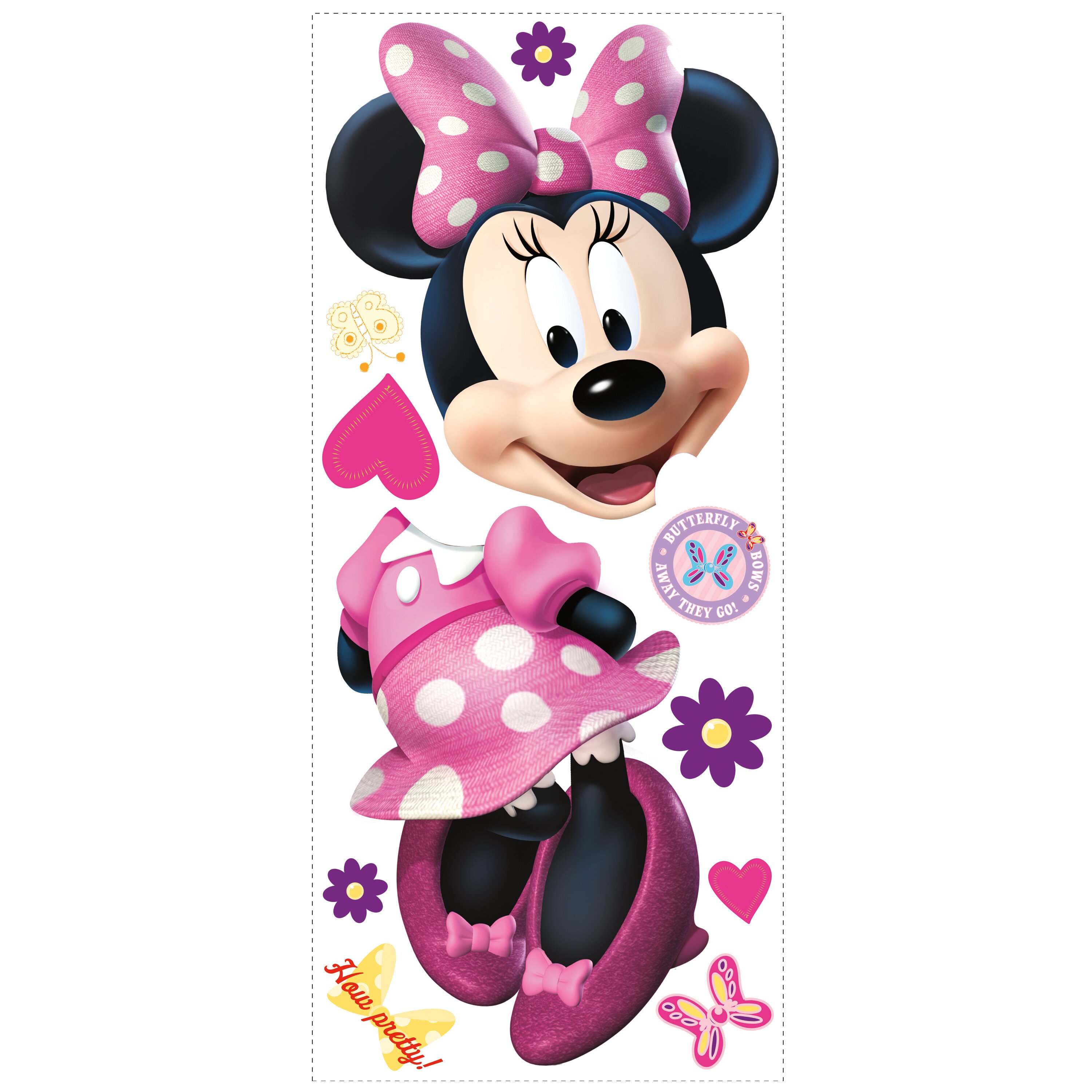 room-mates-popular-characters-mickey-and-friends-minnie-bowtique-giant-wall-decal-reviews