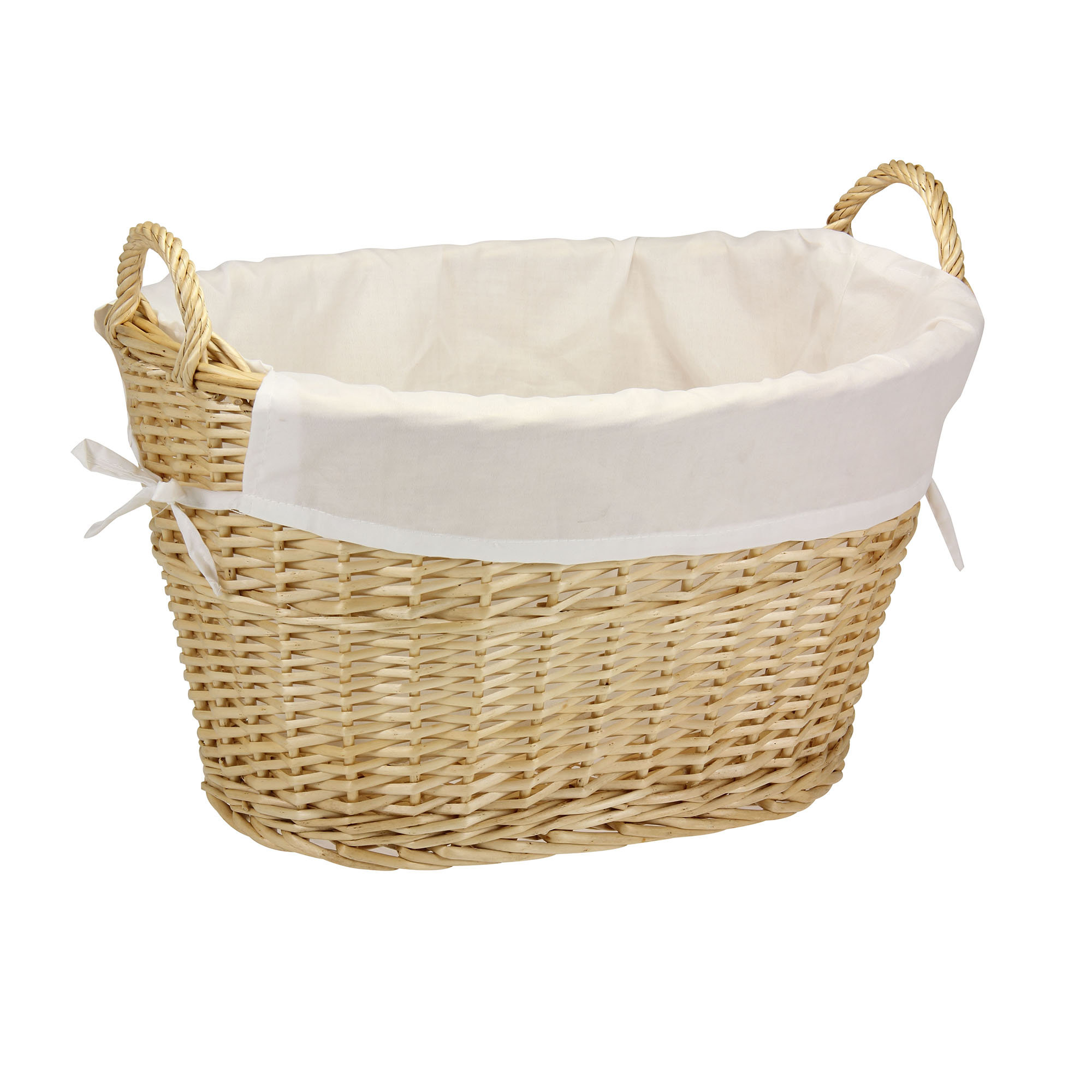 Household Essentials Willow Laundry Basket with Cotton Liner & Reviews